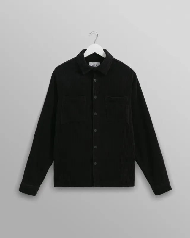 Whiting - Navy Jumbo Corduroy Overshirt sold by Wax London