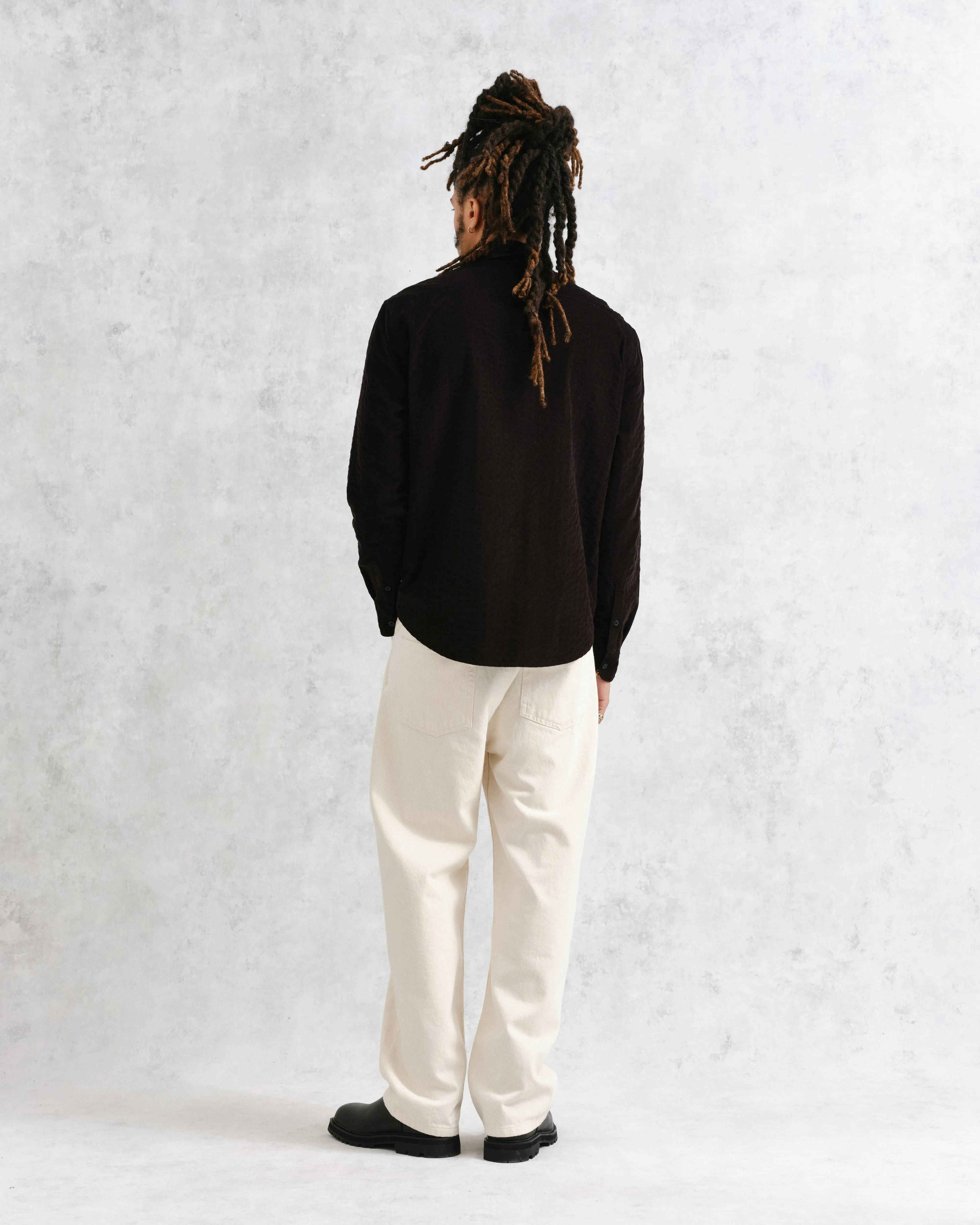 Shelly - Black Seersucker Corduroy Shirt sold by Wax London product image thumbnail 5