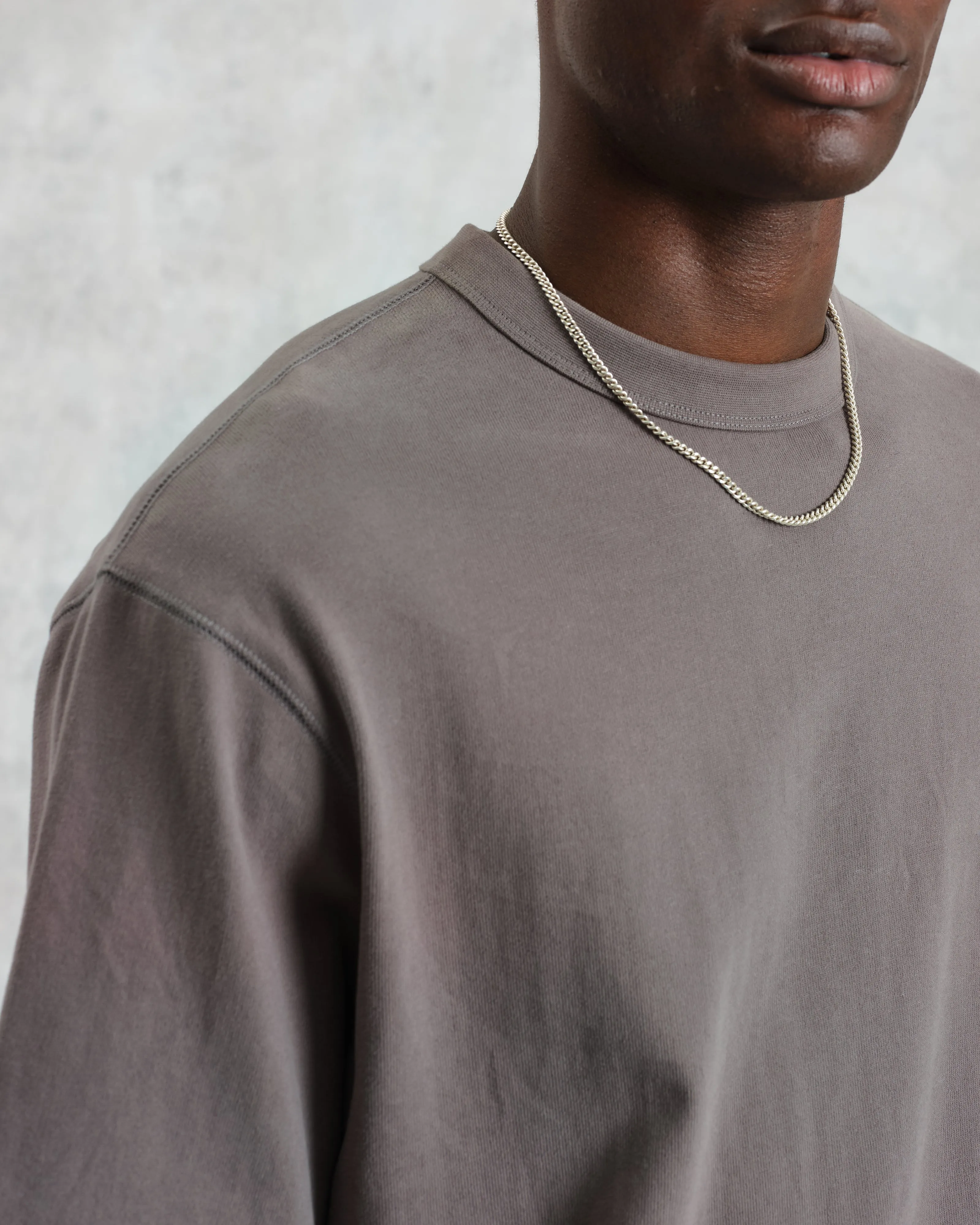 Milton - Dark Grey Emerised Organic Cotton T-Shirt sold by Wax London product image thumbnail 3