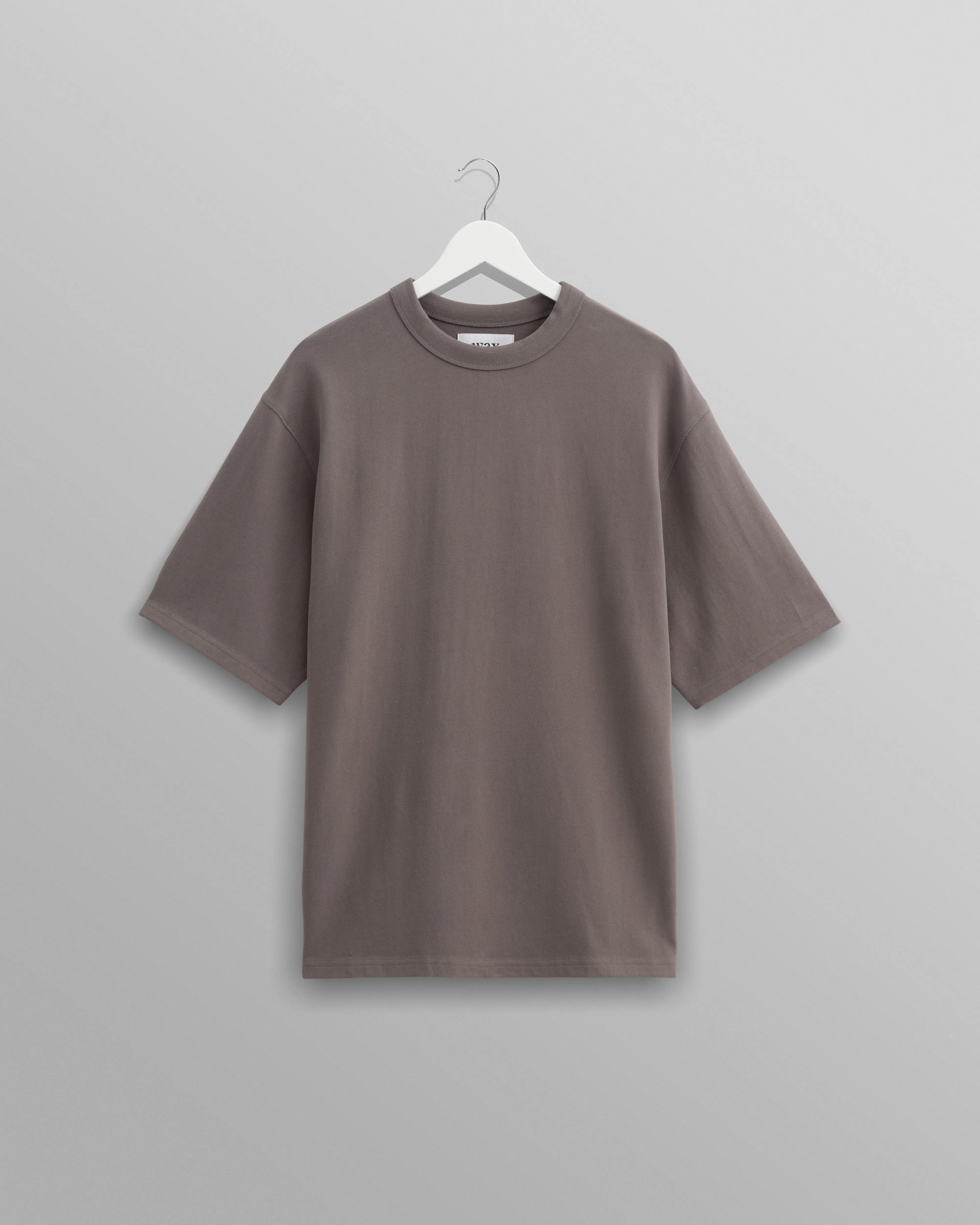 Milton - Dark Grey Emerised Organic Cotton T-Shirt sold by Wax London