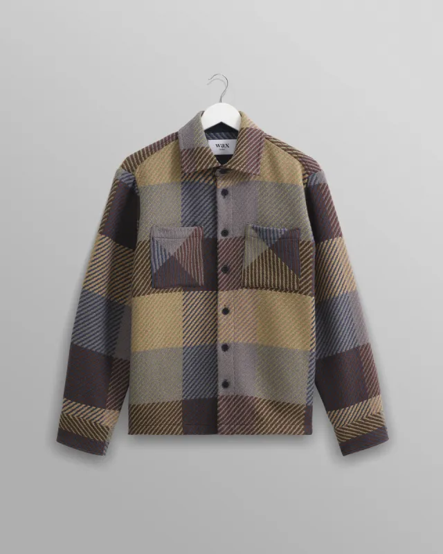 Whiting - Multicolour Square Check Overshirt sold by Wax London