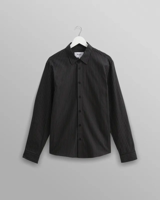 Trin - Green Striped Cotton Shirt sold by Wax London