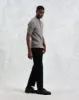 Naples - Grey Marl Textured-Check Knitted Polo Shirt sold by Wax London