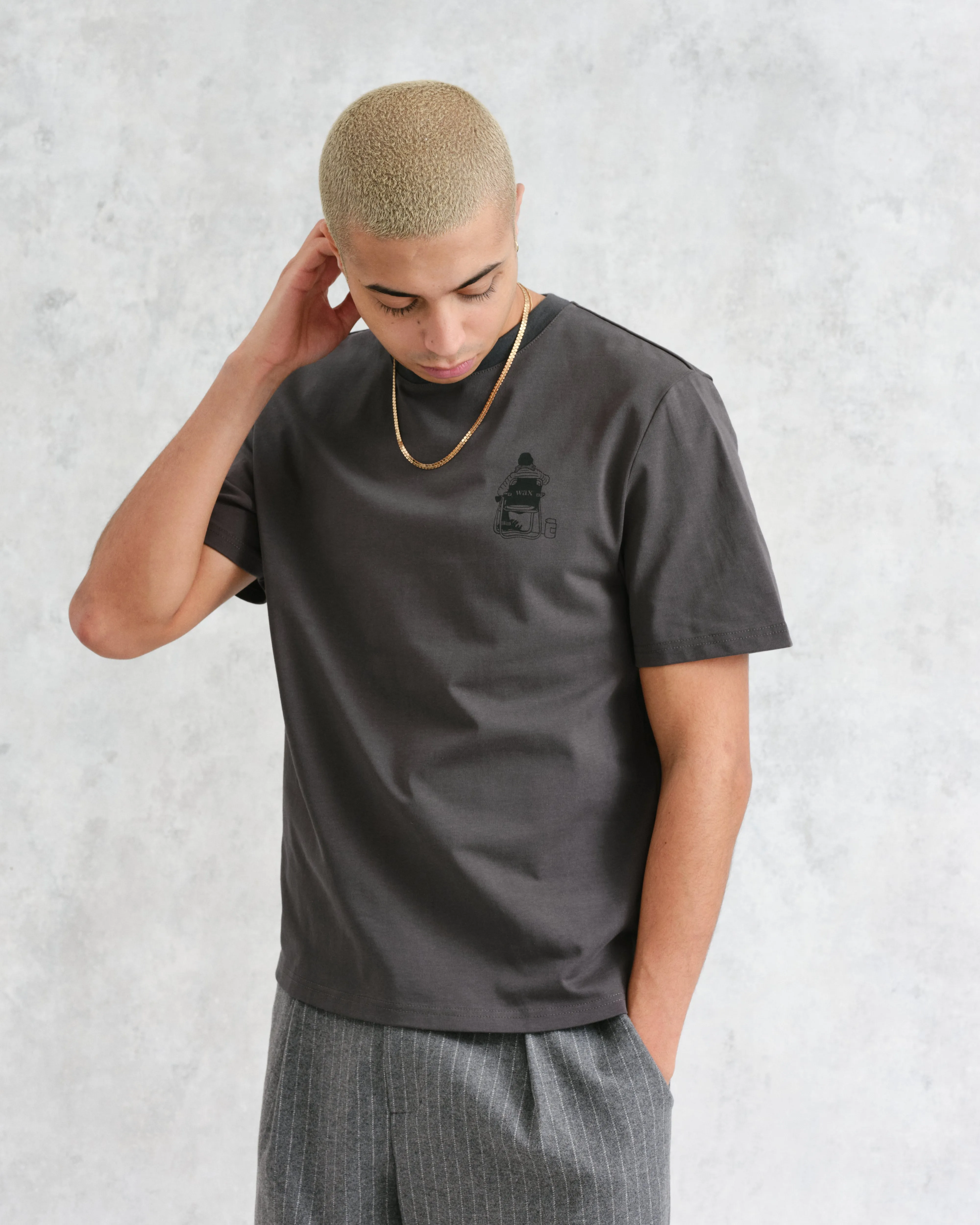 Dean T-Shirt Grey Outdoors Graphic Print sold by Wax London product image thumbnail 4