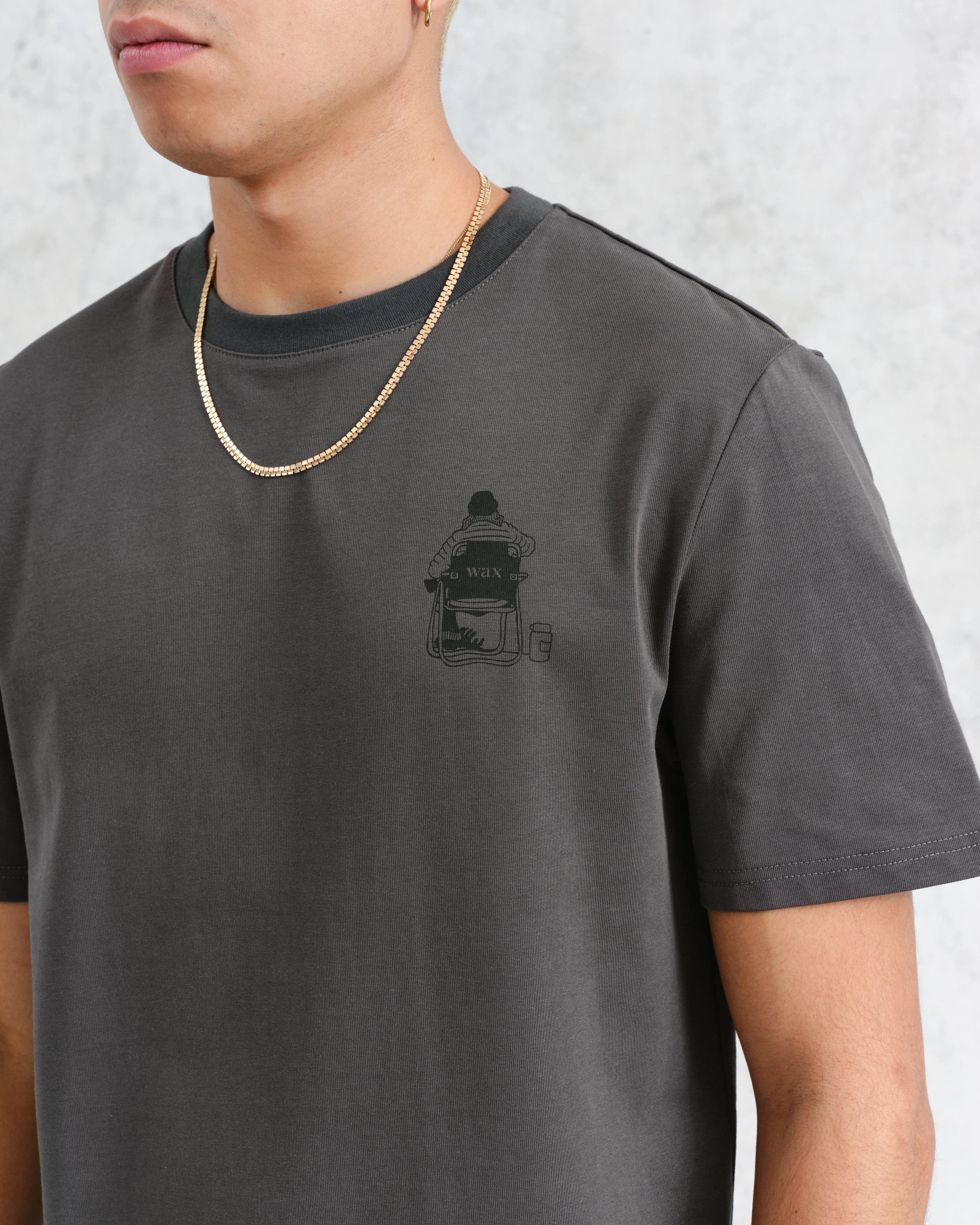 Dean T-Shirt Grey Outdoors Graphic Print sold by Wax London product image thumbnail 5