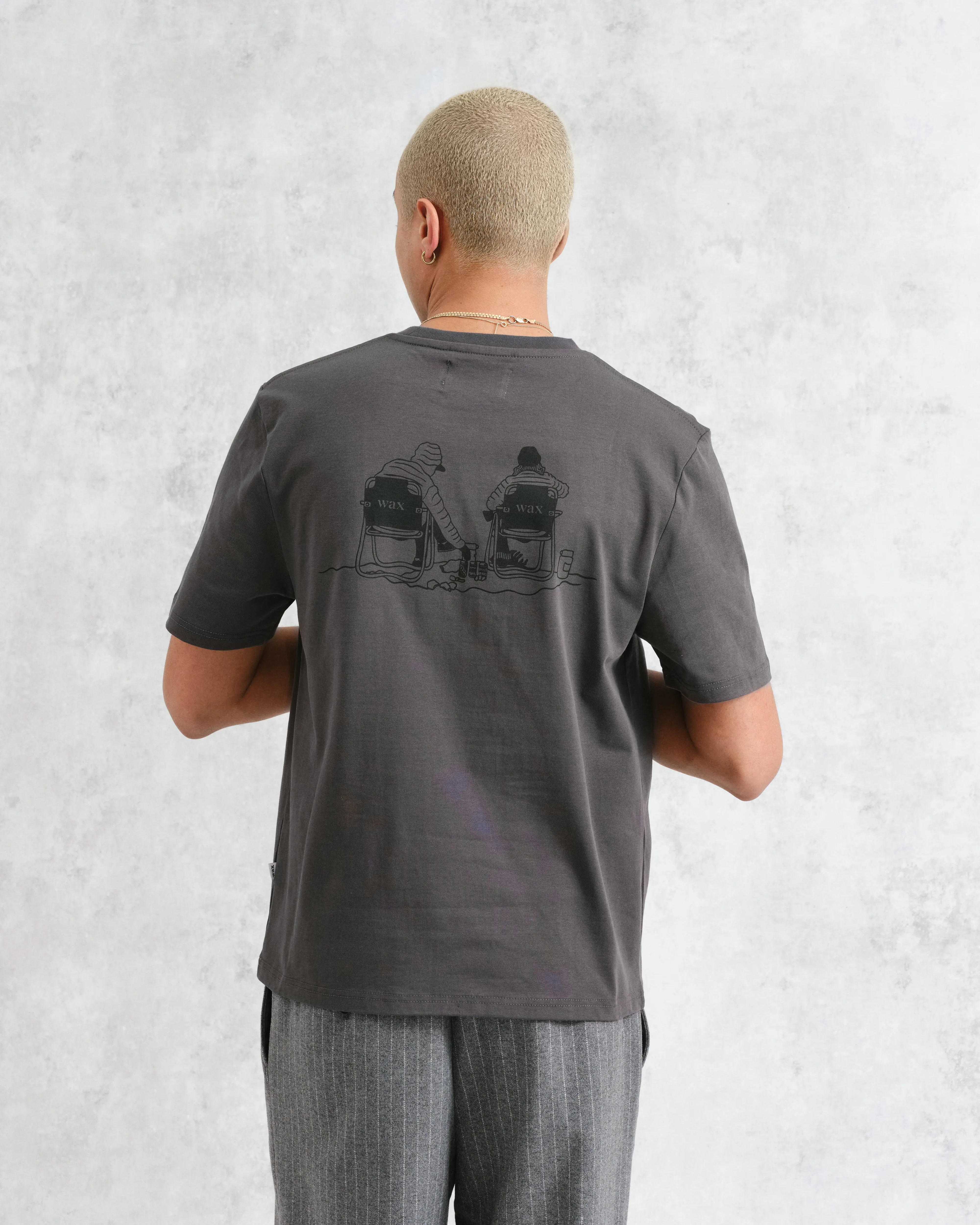 Dean T-Shirt Grey Outdoors Graphic Print sold by Wax London product image thumbnail 3