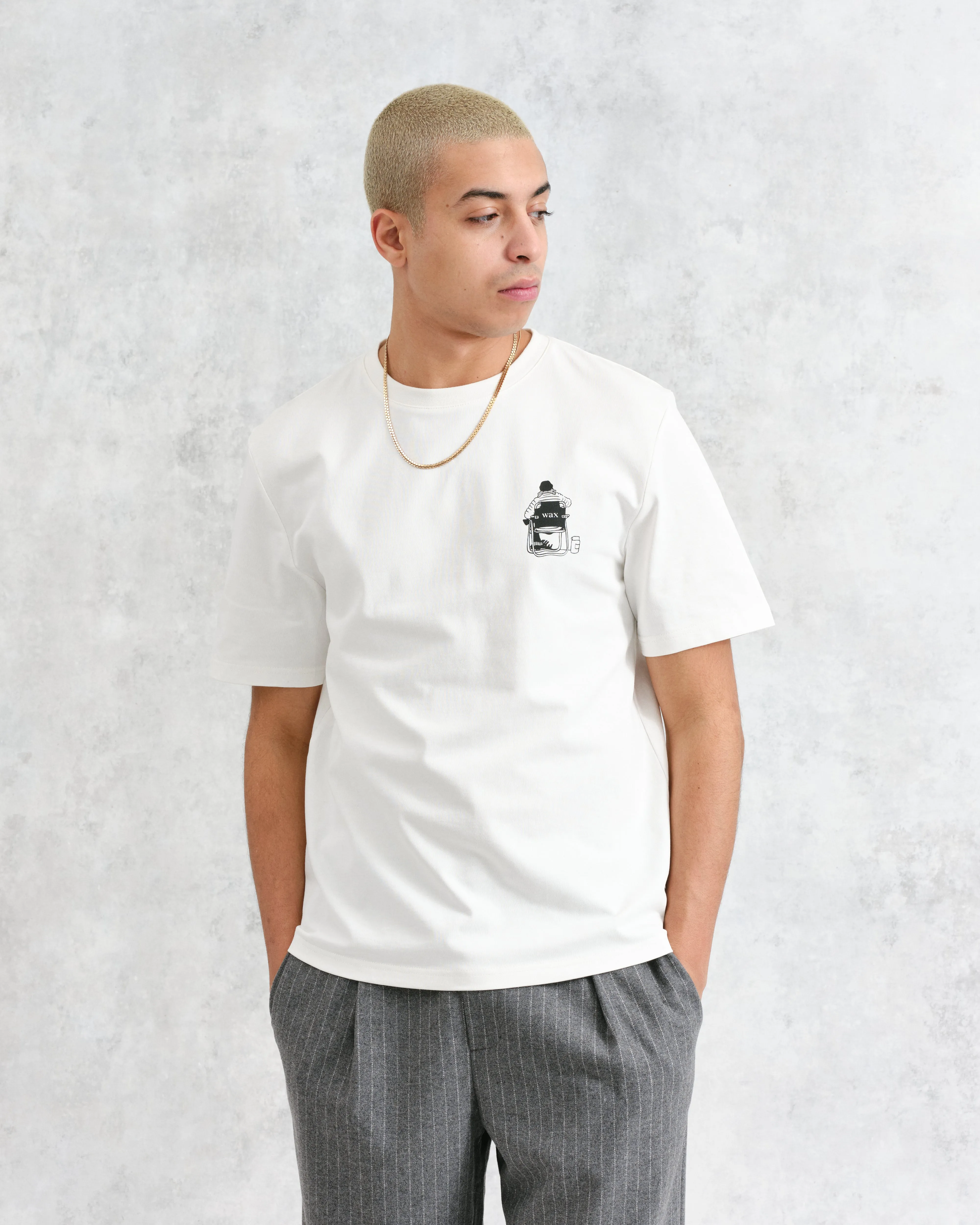 Dean T-Shirt Ecru Outdoors Graphic Print sold by Wax London product image thumbnail 4