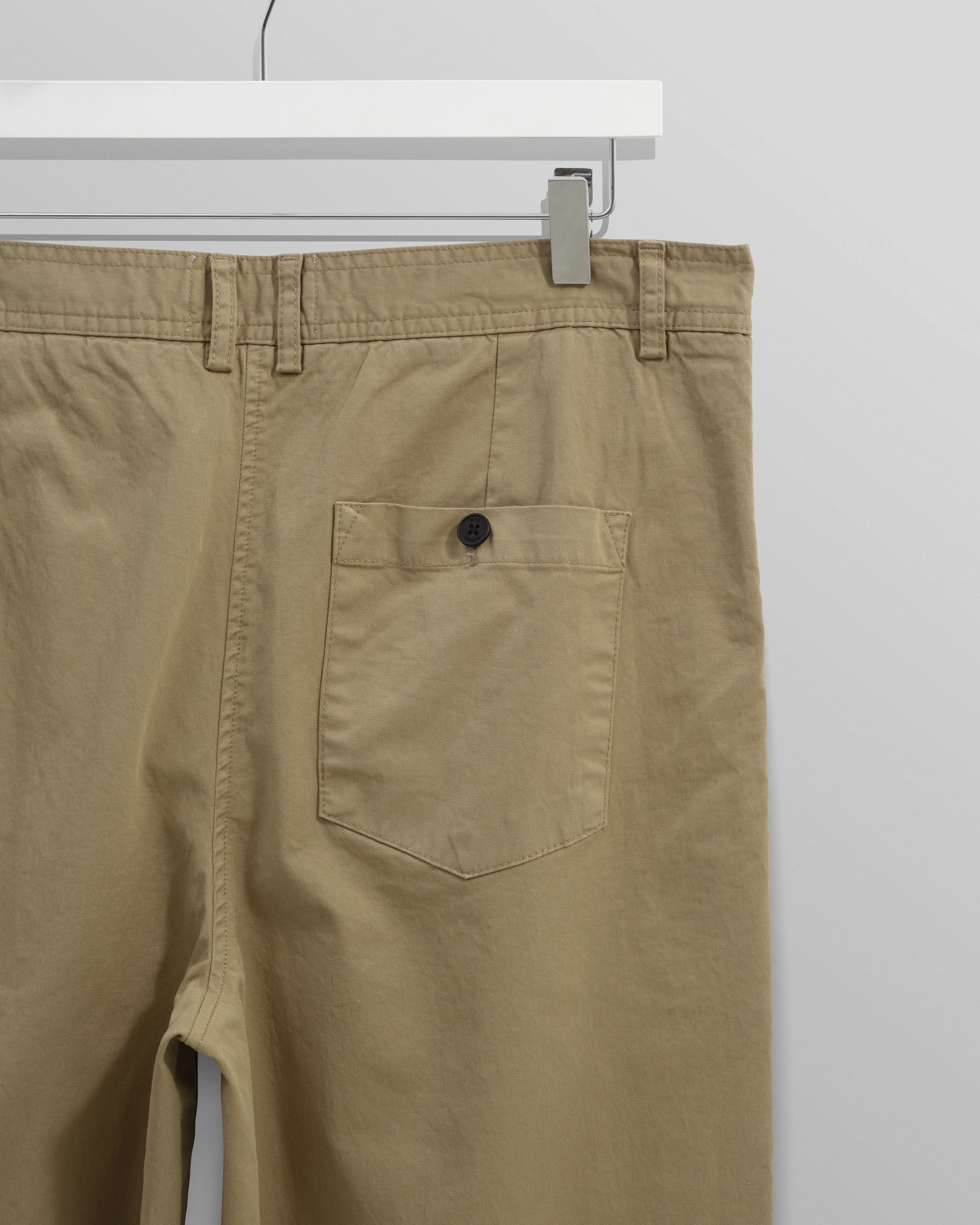 Raleigh - Khaki Cotton Pleated Trousers sold by Wax London product image thumbnail 4