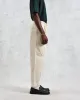 Raleigh - Stone Cotton Pleated Trousers sold by Wax London