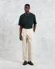 Raleigh - Stone Cotton Pleated Trousers sold by Wax London