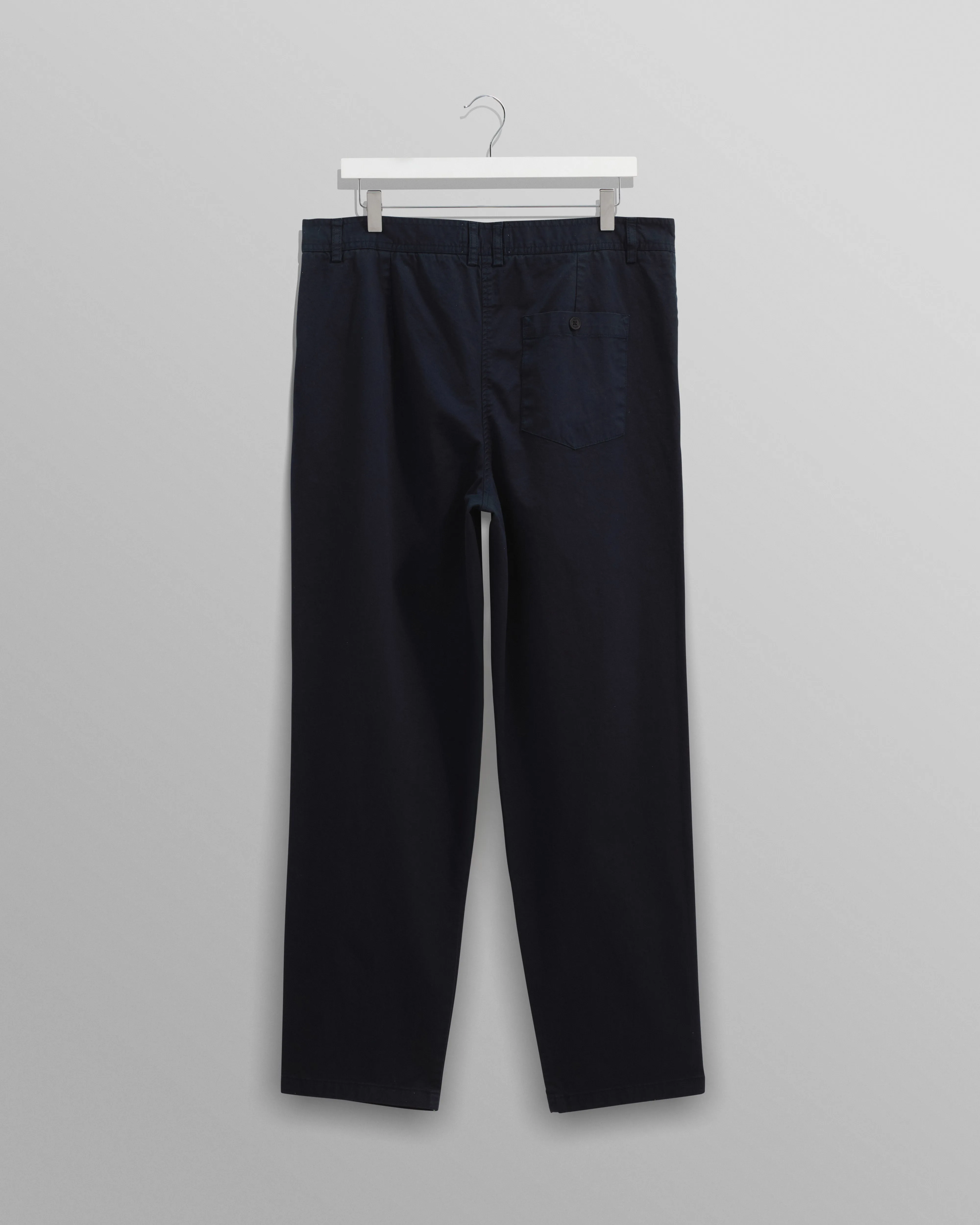 Raleigh - Navy Cotton Pleated Trousers sold by Wax London product image thumbnail 3