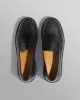 S.T. Valentin - Black Grained Leather Loafers sold by Wax London