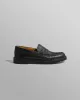 S.T. Valentin - Black Grained Leather Loafers sold by Wax London
