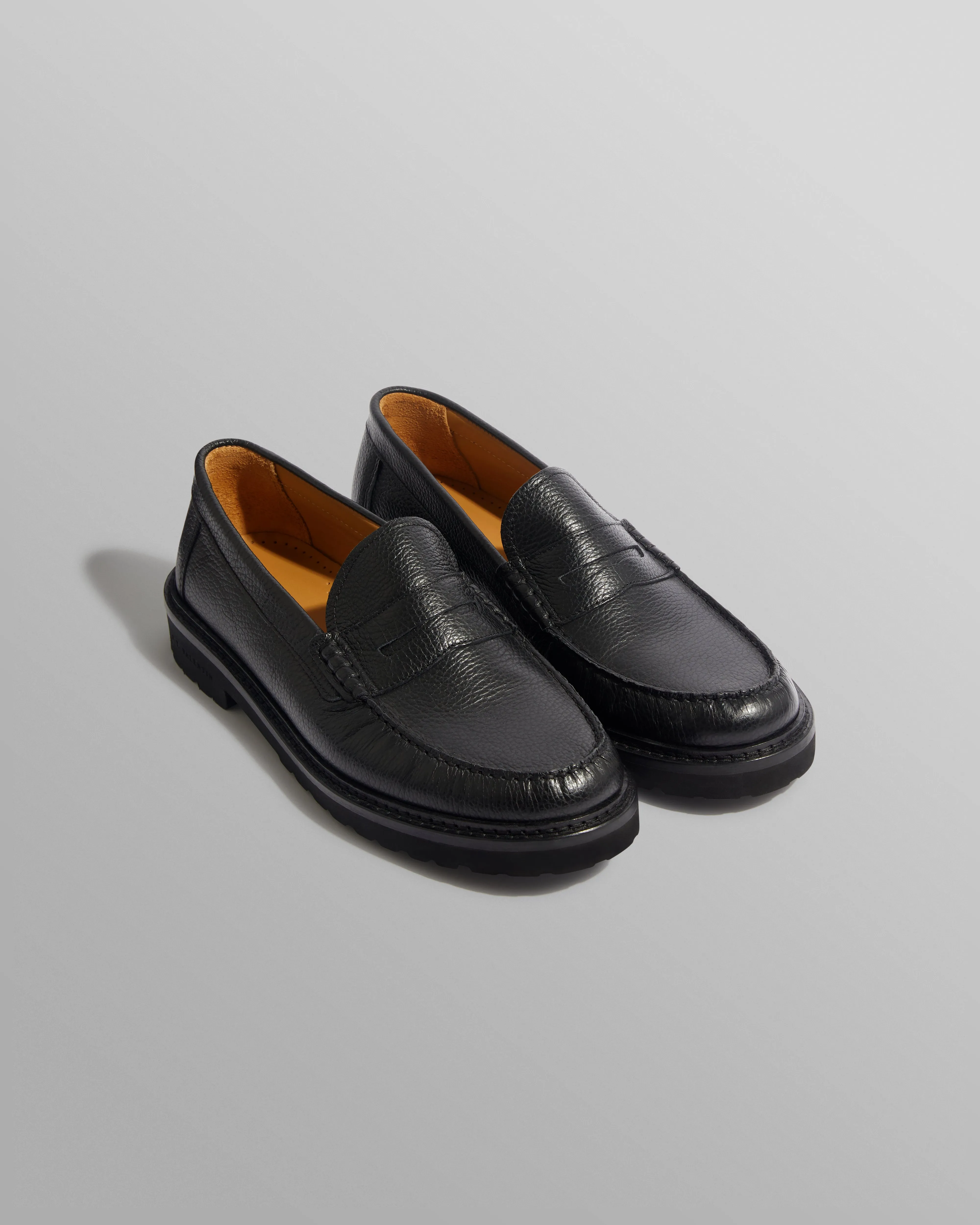 S.T. Valentin - Black Grained Leather Loafers sold by Wax London product image thumbnail 4