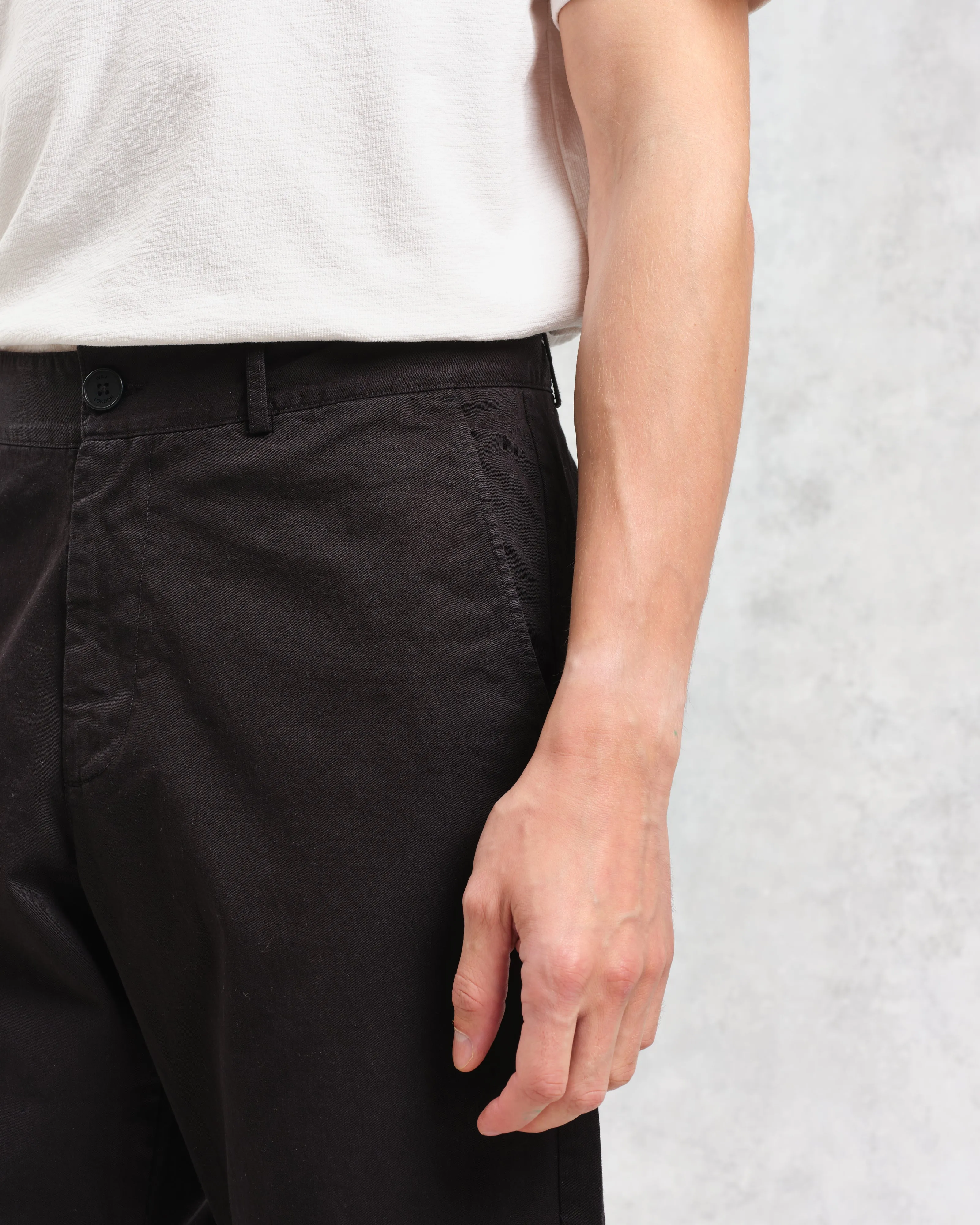 Marwood Trousers Black Cotton Twill sold by Wax London product image thumbnail 3