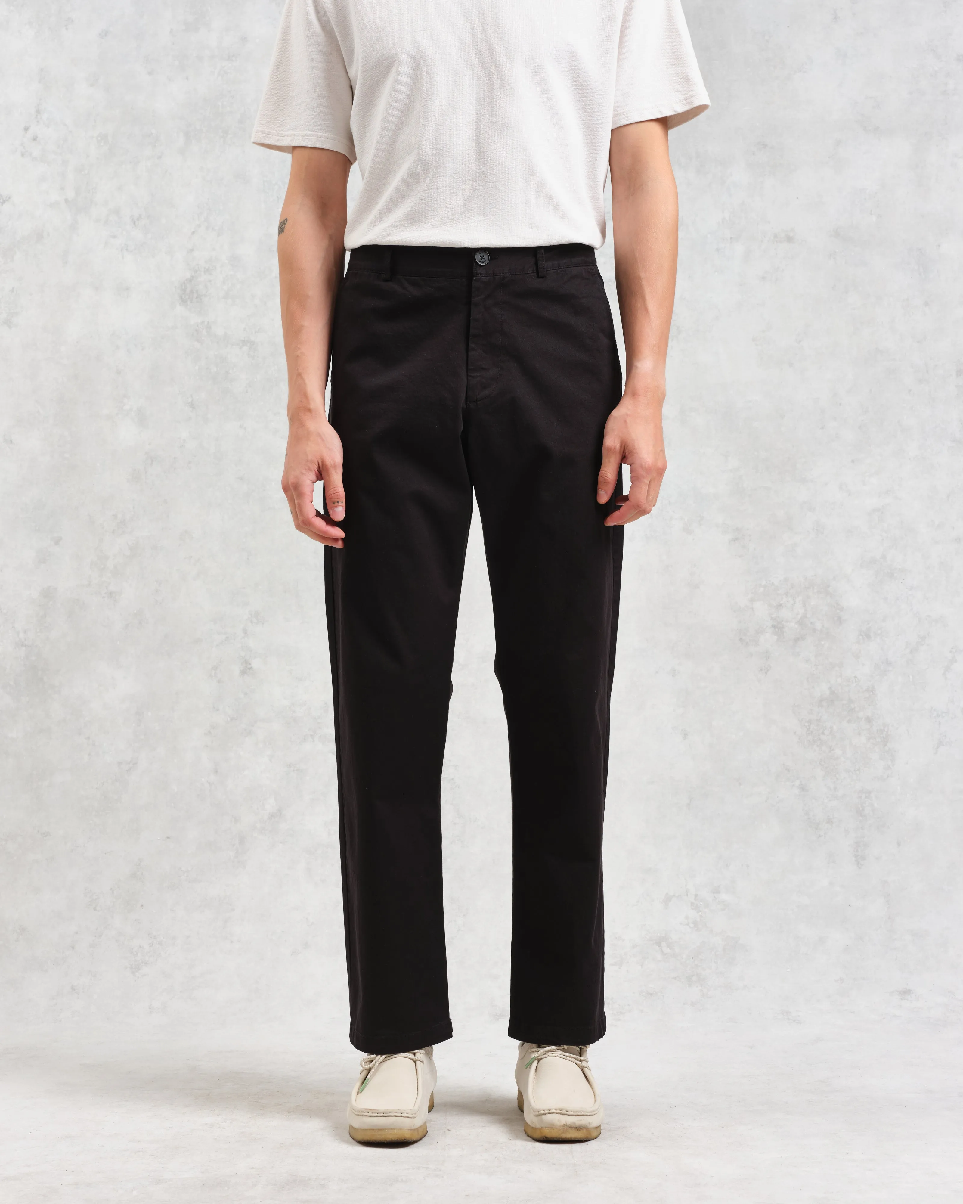 Marwood Trousers Black Cotton Twill sold by Wax London product image thumbnail 2