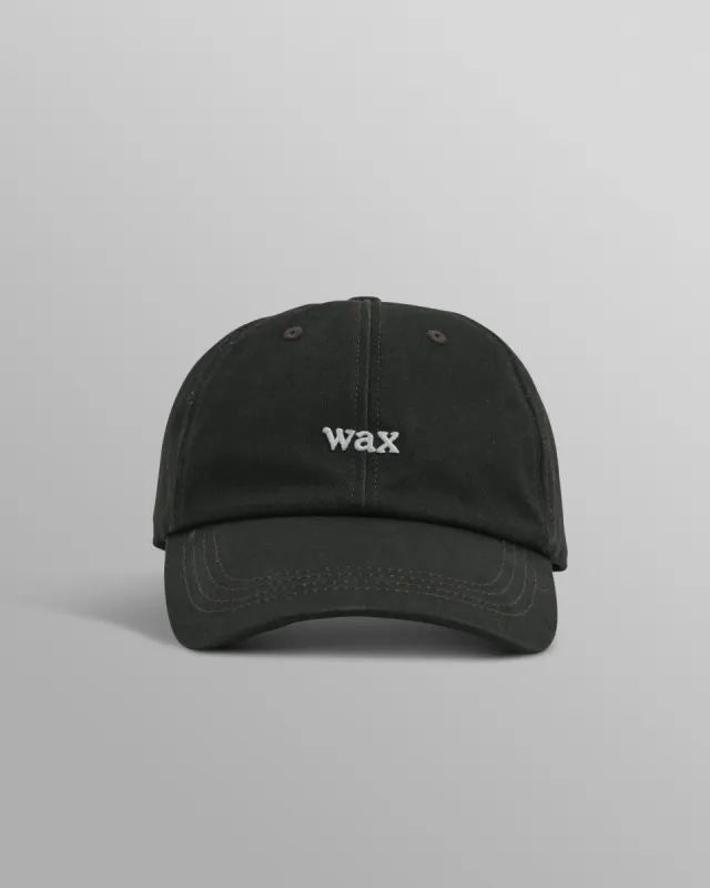 Spencer - Washed Black Cotton Sports Cap made by Wax London
