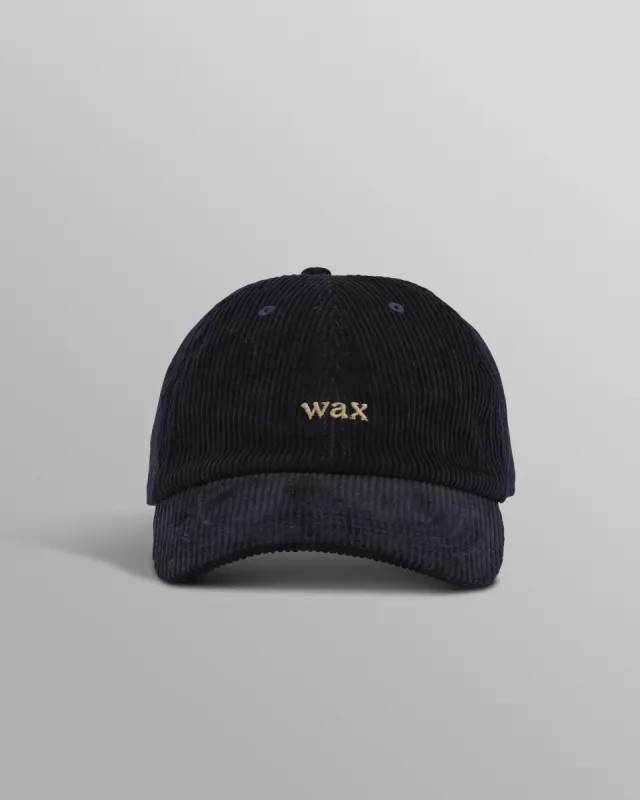Spencer - Navy Corduroy Sports Cap made by Wax London
