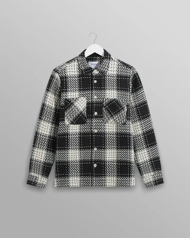Whiting - Black Beatnik Overshirt sold by Wax London