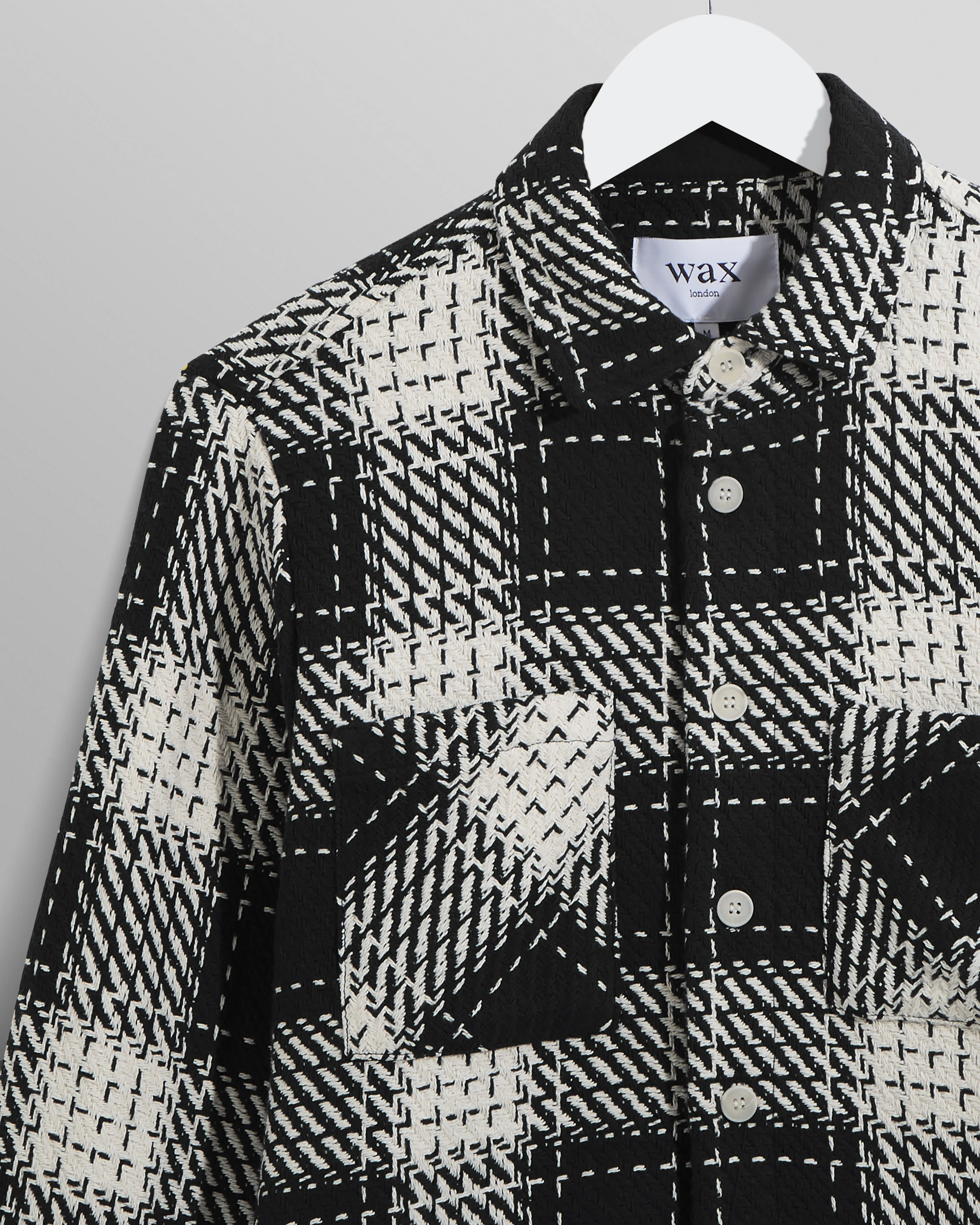 Whiting - Black Beatnik Overshirt sold by Wax London product image thumbnail 5