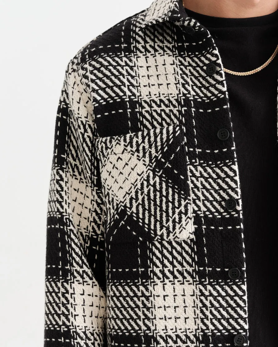 Whiting - Black Beatnik Overshirt sold by Wax London product image thumbnail 4