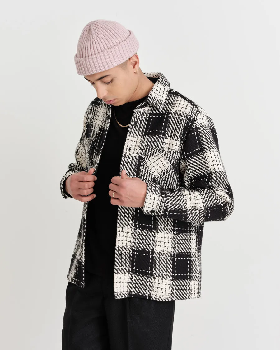 Whiting - Black Beatnik Overshirt sold by Wax London product image thumbnail 3