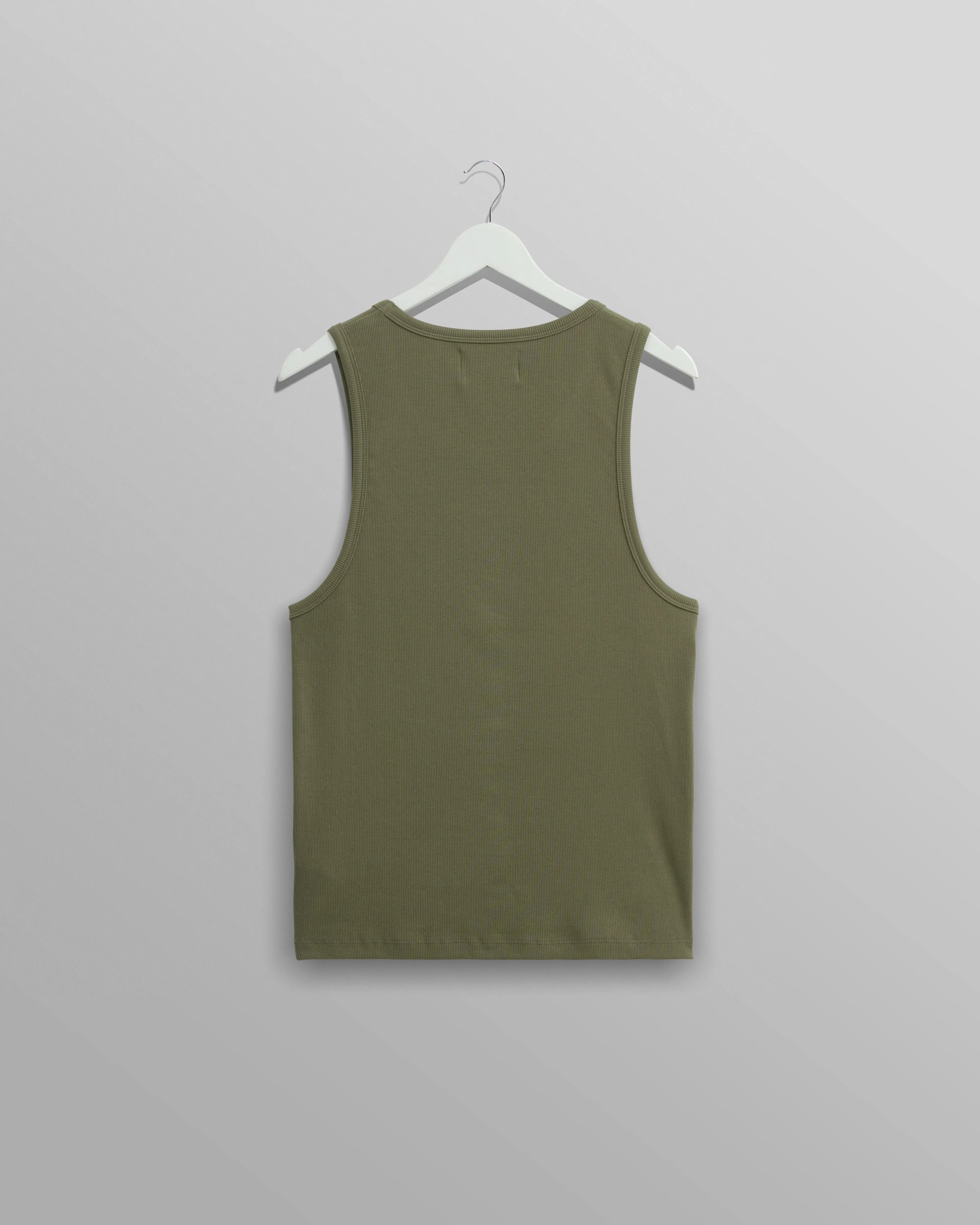 Montague - Khaki Ribbed Organic Cotton Vest sold by Wax London product image thumbnail 3