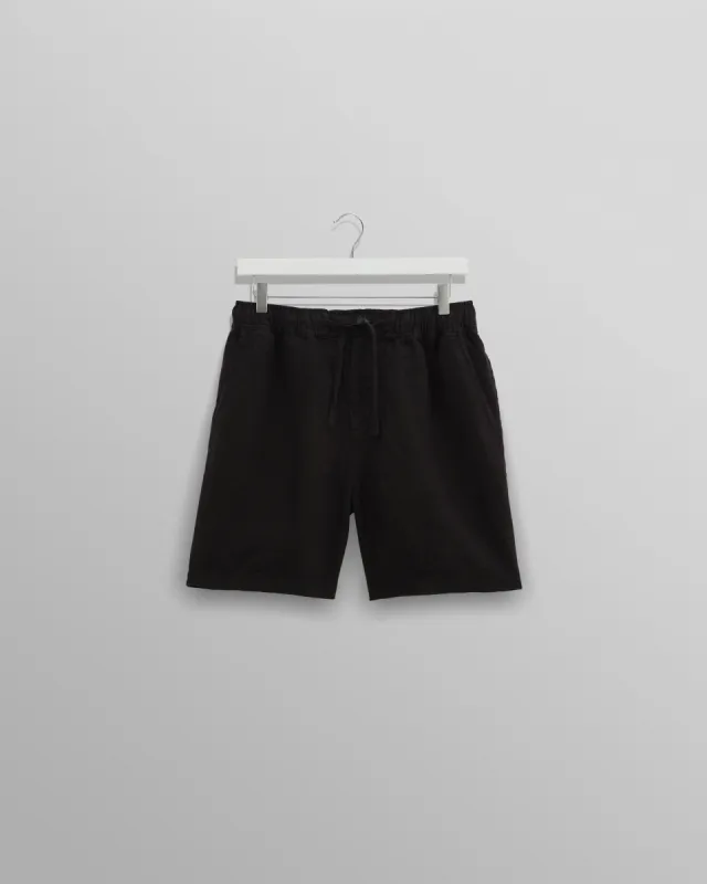 Kurt Shorts Black Linen sold by Wax London