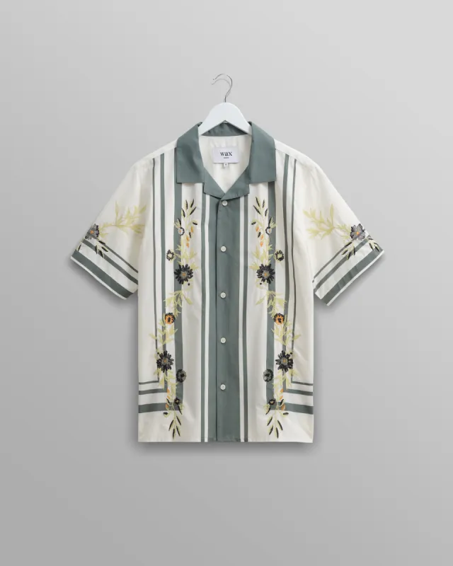 Didcot Shirt Green Floral Trailing sold by Wax London