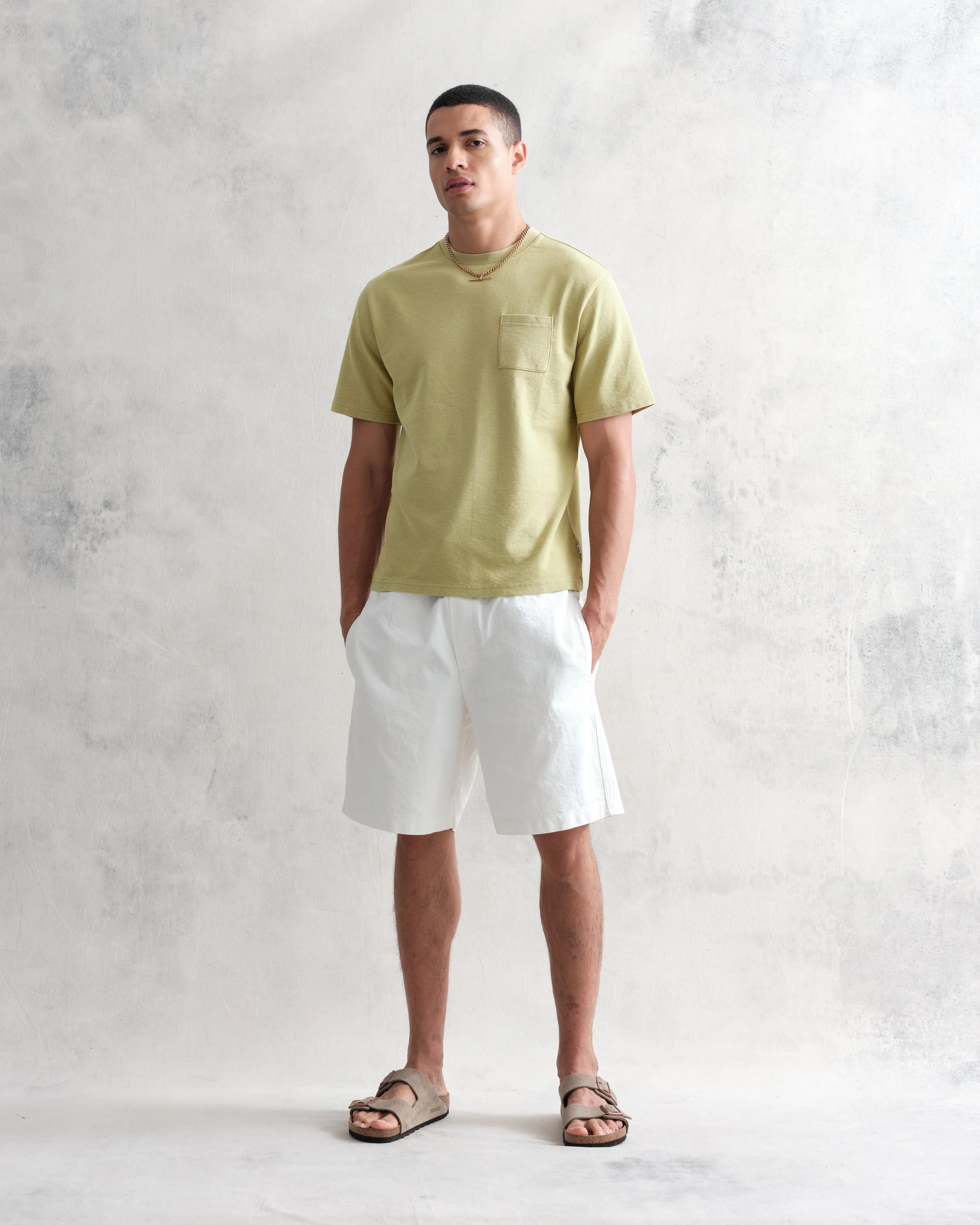 Dean T-Shirt Textured Bright Green With Pocket sold by Wax London product image thumbnail 4