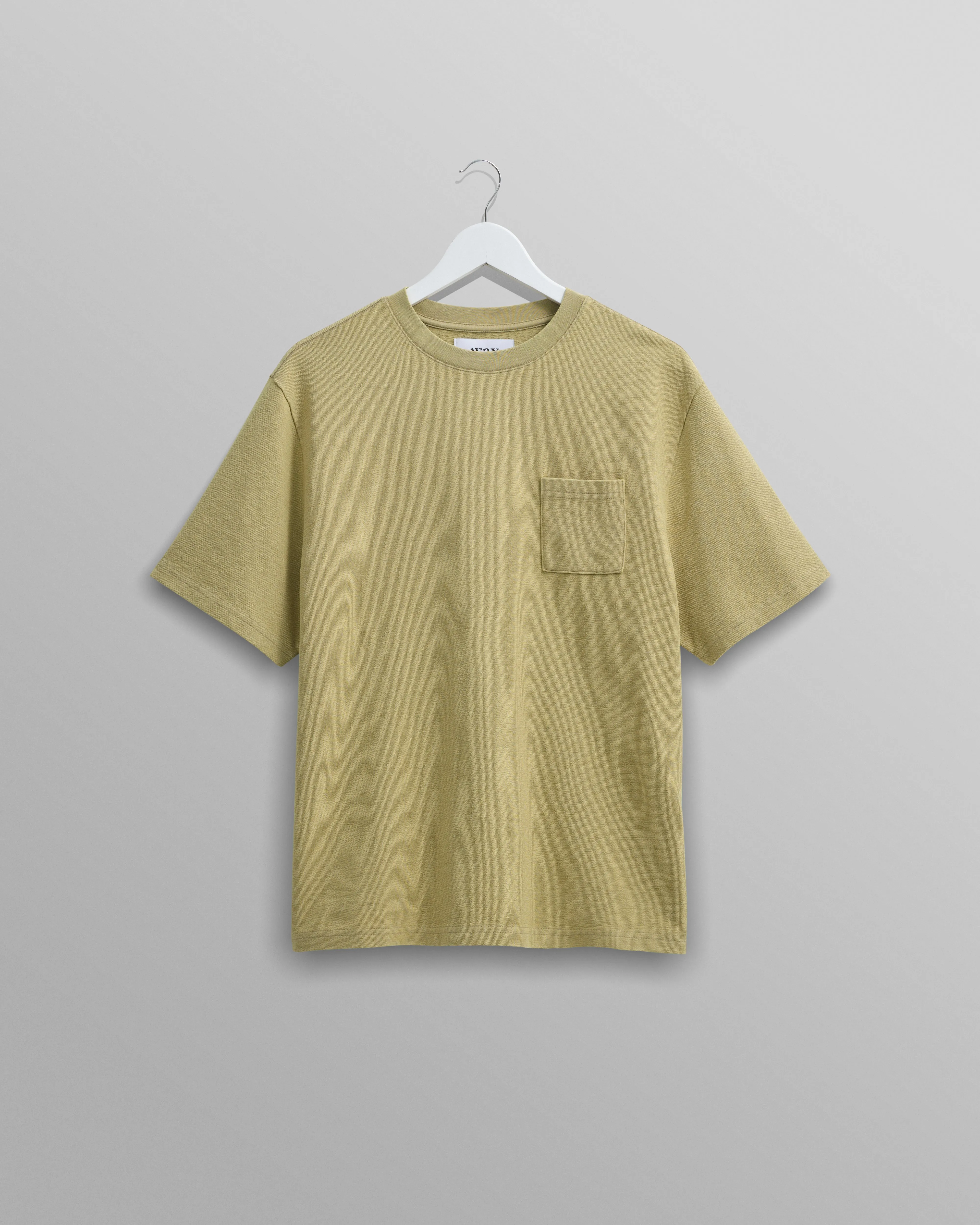 Dean T-Shirt Textured Bright Green With Pocket sold by Wax London