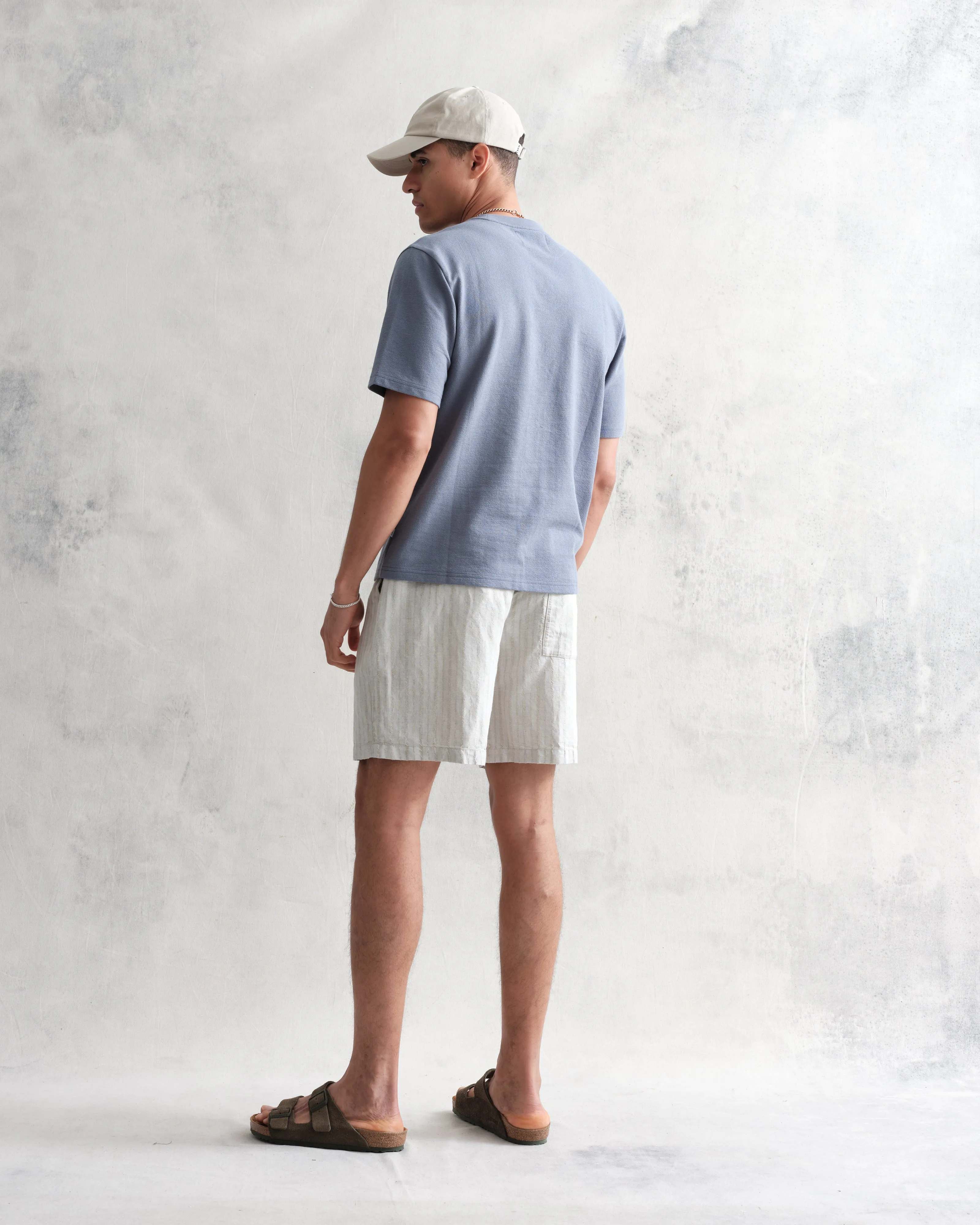 Dean T-Shirt Textured Blue With Pocket sold by Wax London product image thumbnail 5