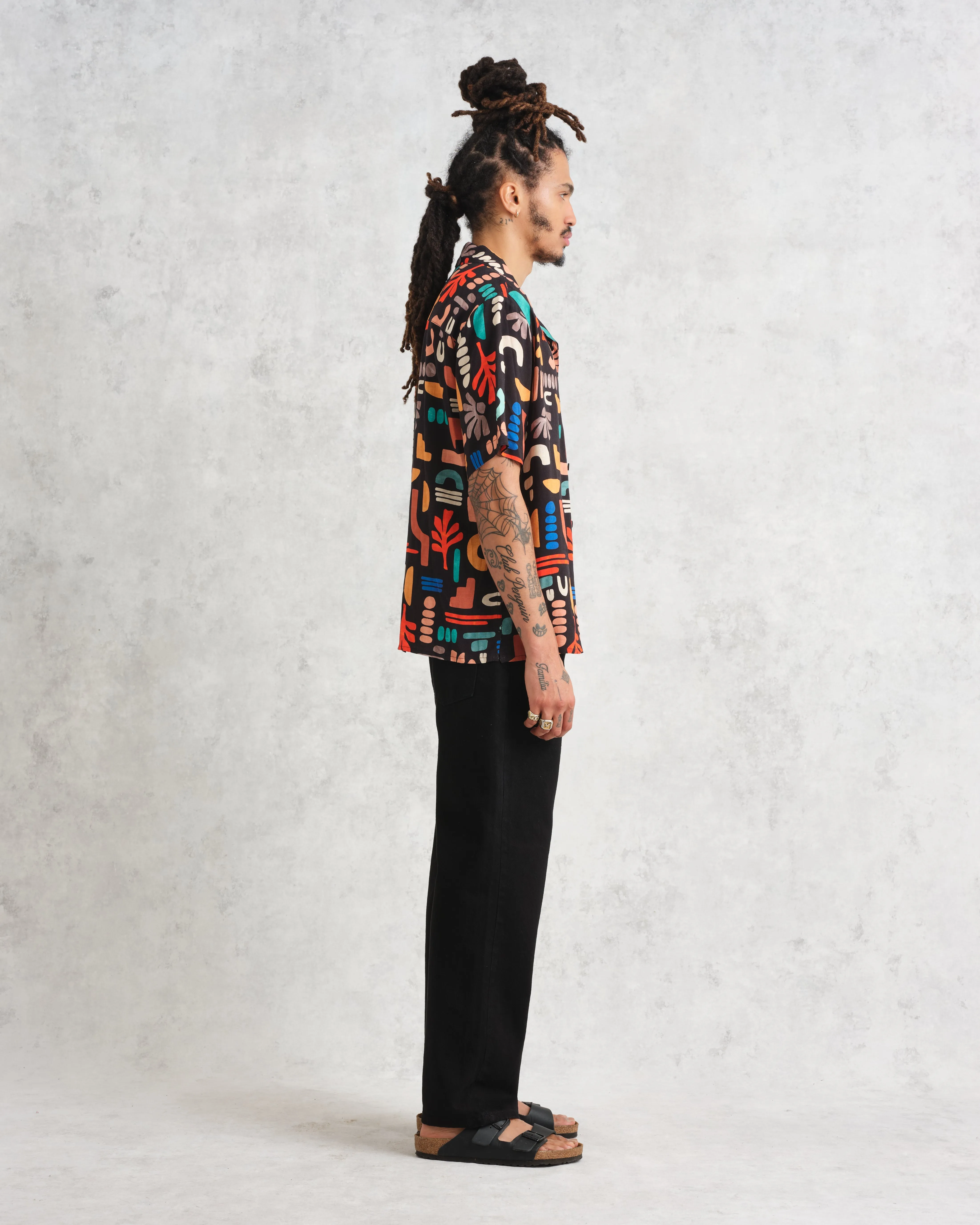 Didcot Shirt Black/Multi Block sold by Wax London product image thumbnail 5