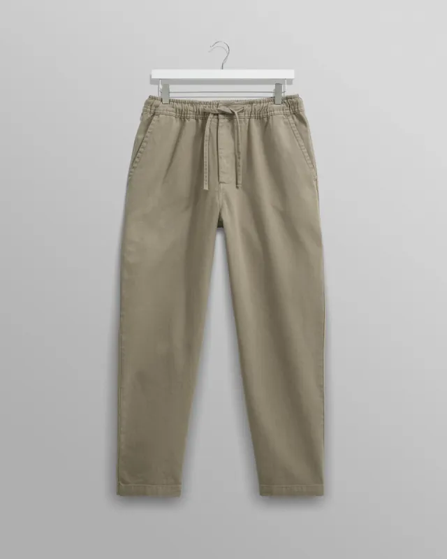 Kurt - Light Khaki Longer Leg Organic Cotton Trousers sold by Wax London