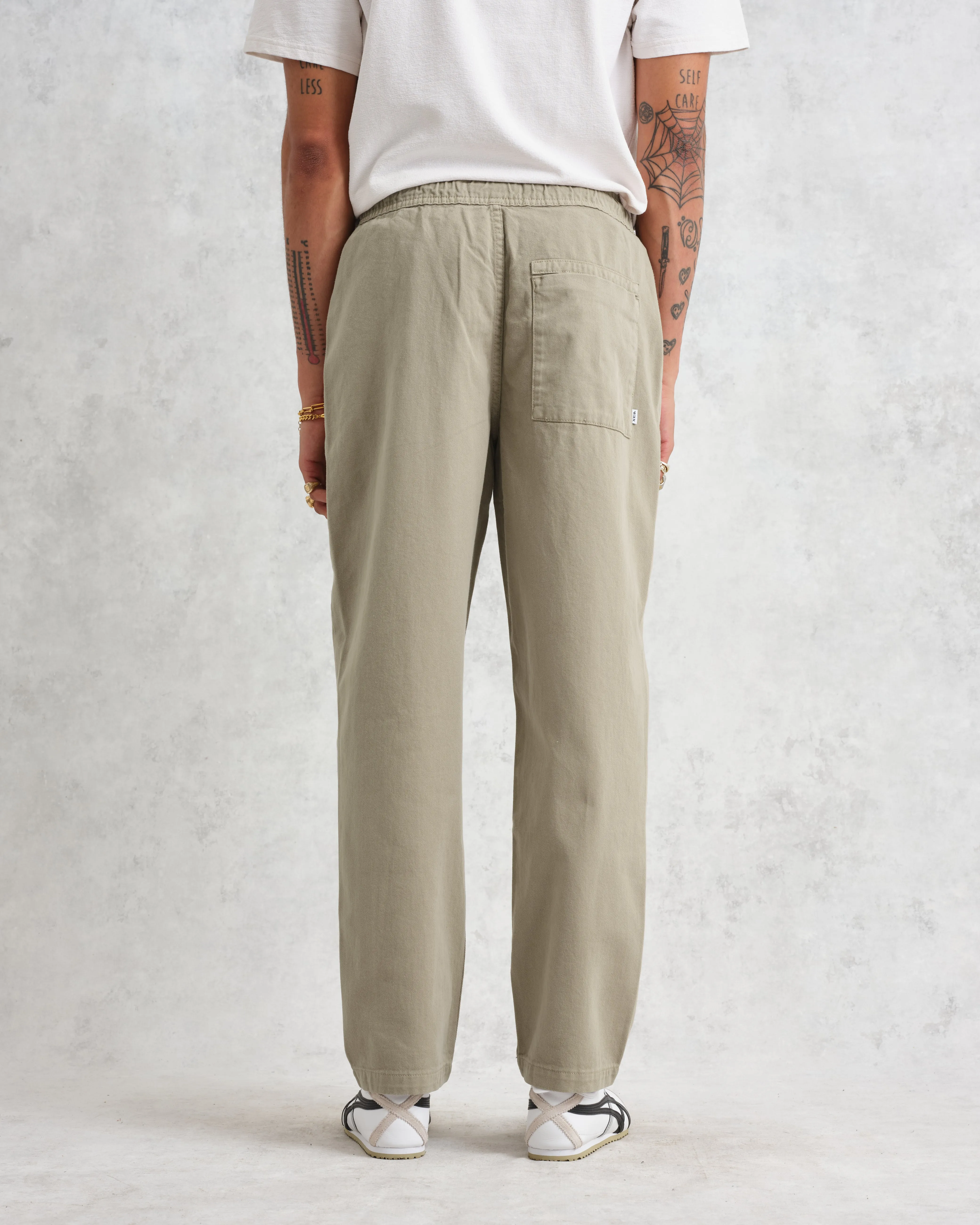 Kurt - Light Khaki Longer Leg Organic Cotton Trousers sold by Wax London product image thumbnail 5