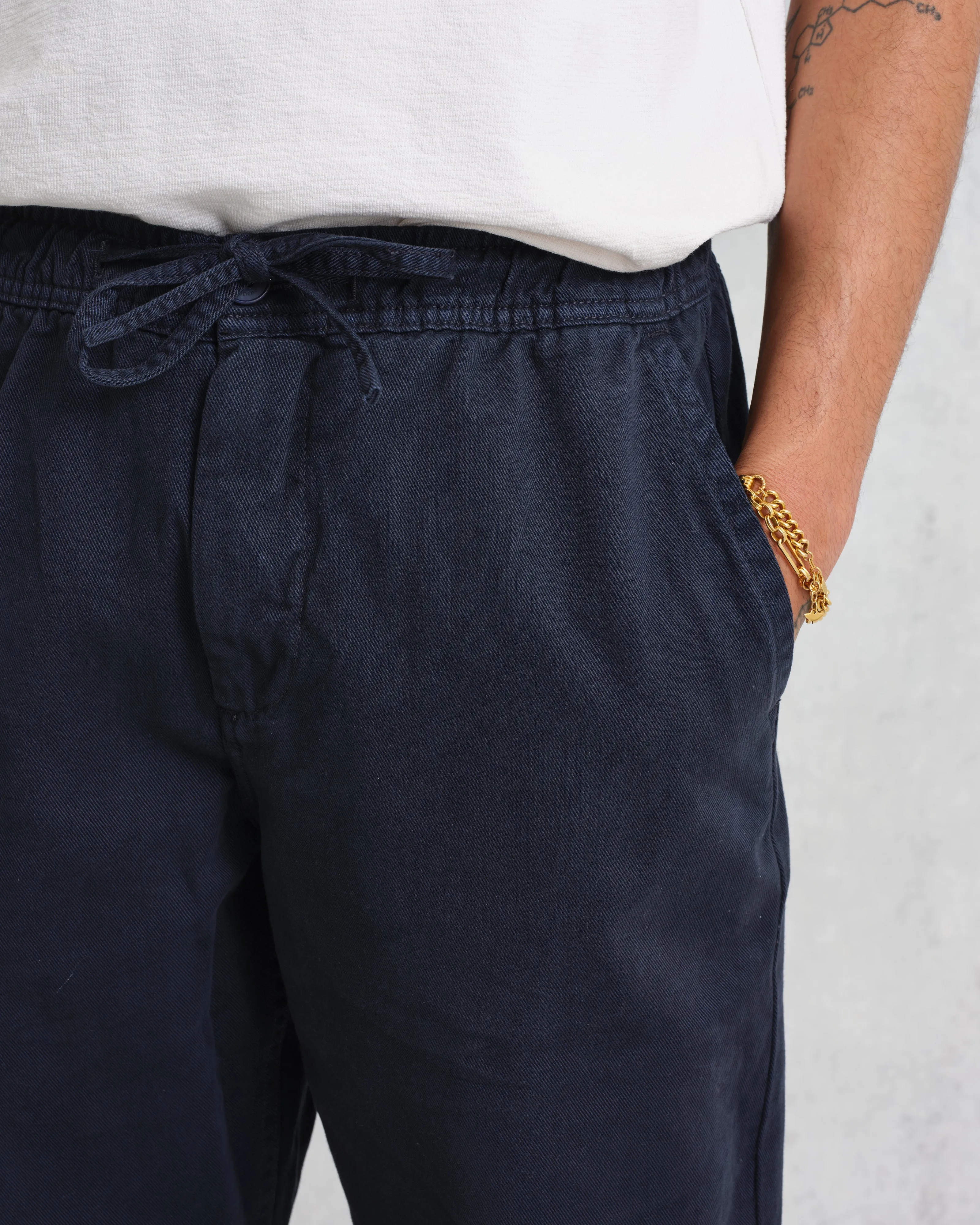 Kurt - Navy Longer Leg Organic Cotton Trousers sold by Wax London product image thumbnail 4