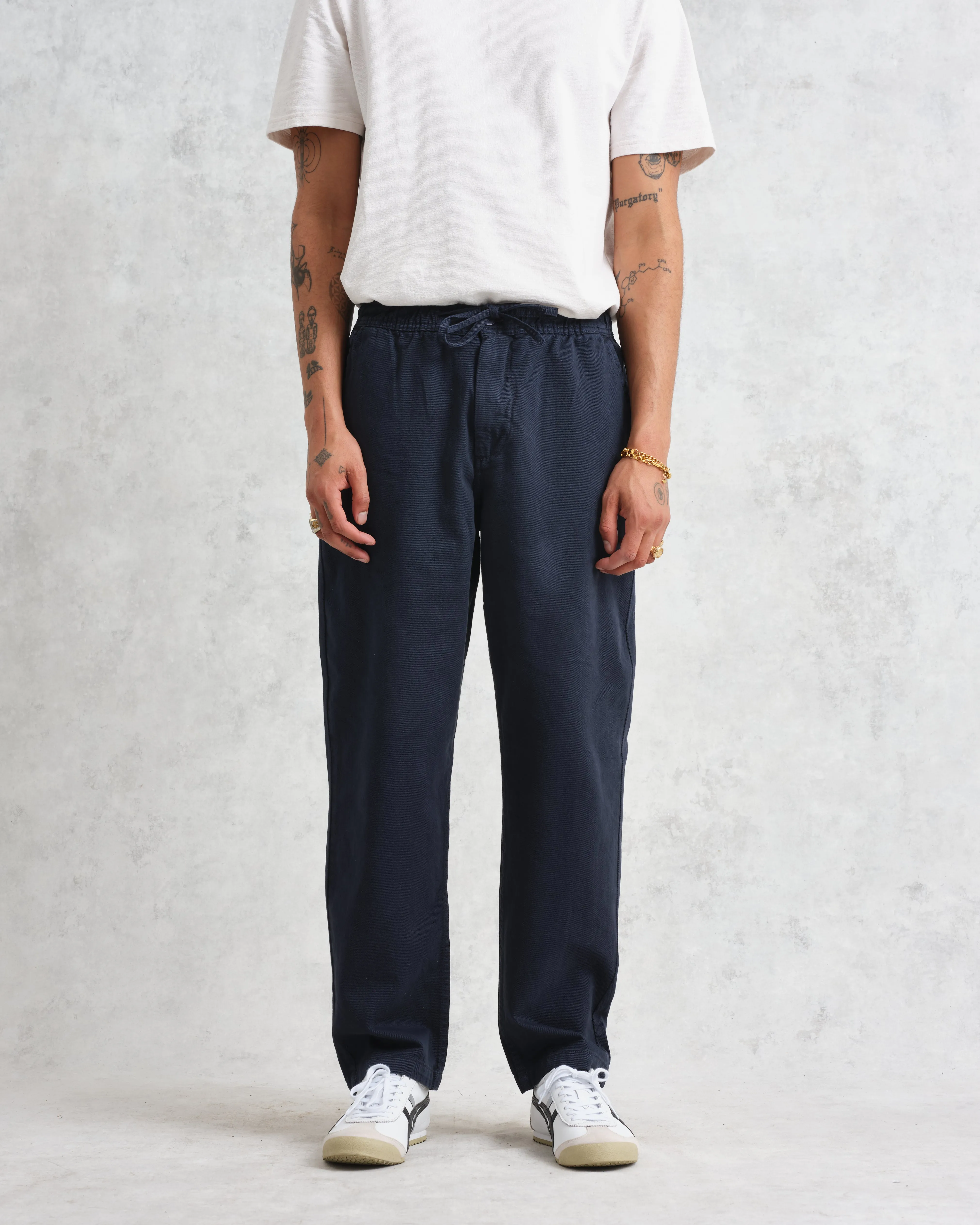 Kurt - Navy Longer Leg Organic Cotton Trousers sold by Wax London product image thumbnail 2