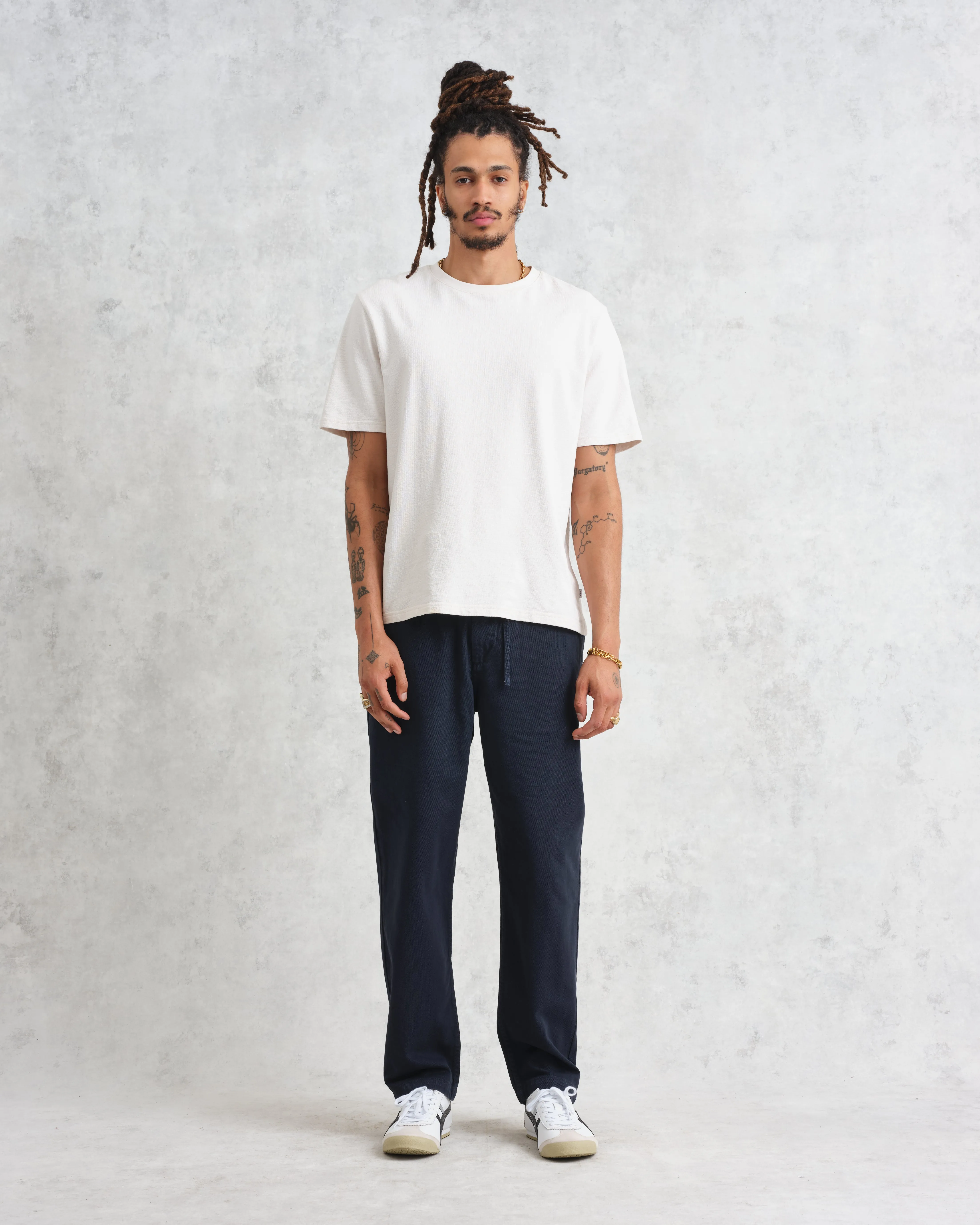 Kurt - Navy Longer Leg Organic Cotton Trousers sold by Wax London product image thumbnail 3