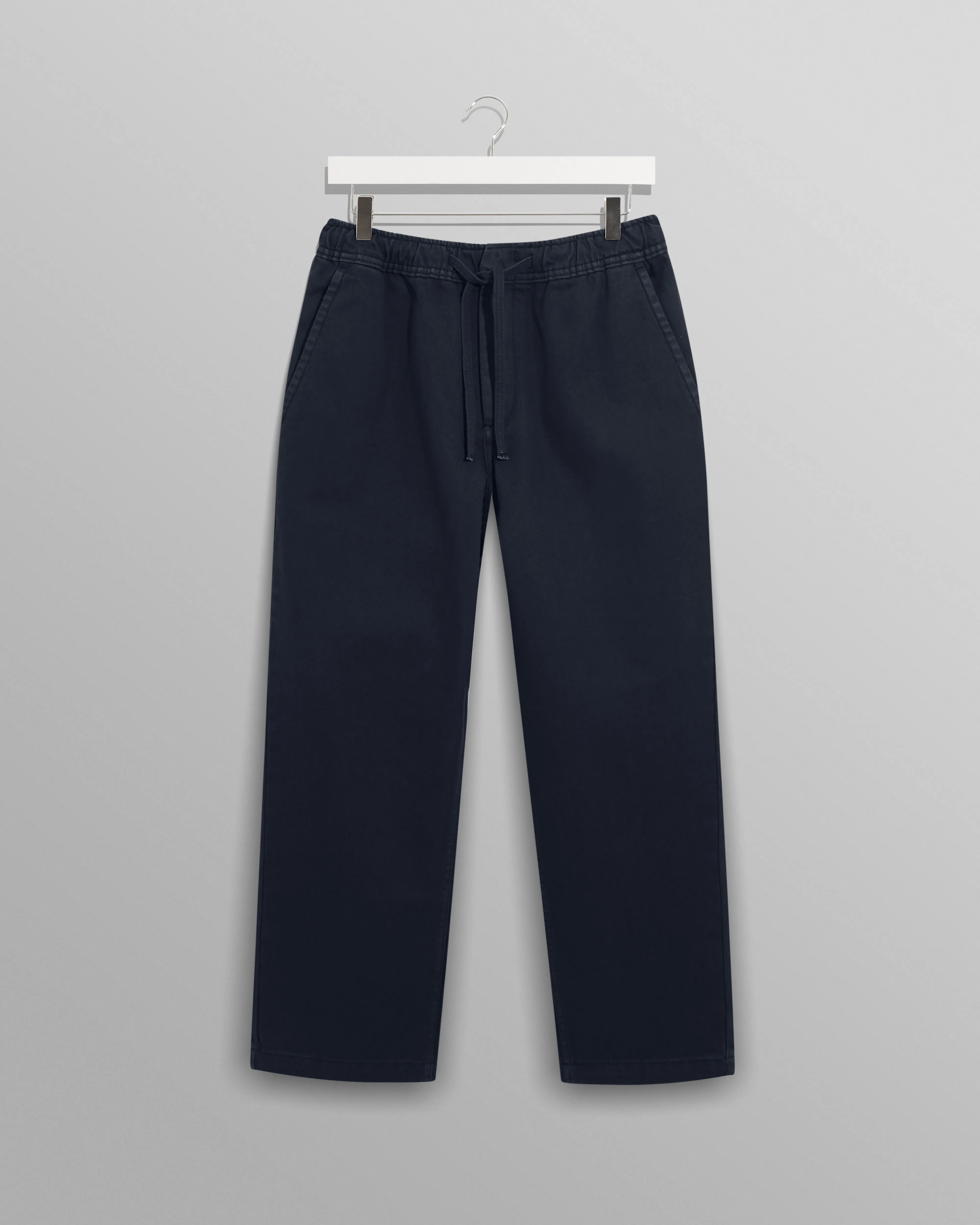 Kurt - Navy Longer Leg Organic Cotton Trousers sold by Wax London