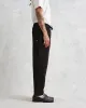Kurt - Black Longer Leg Organic Cotton Trousers sold by Wax London
