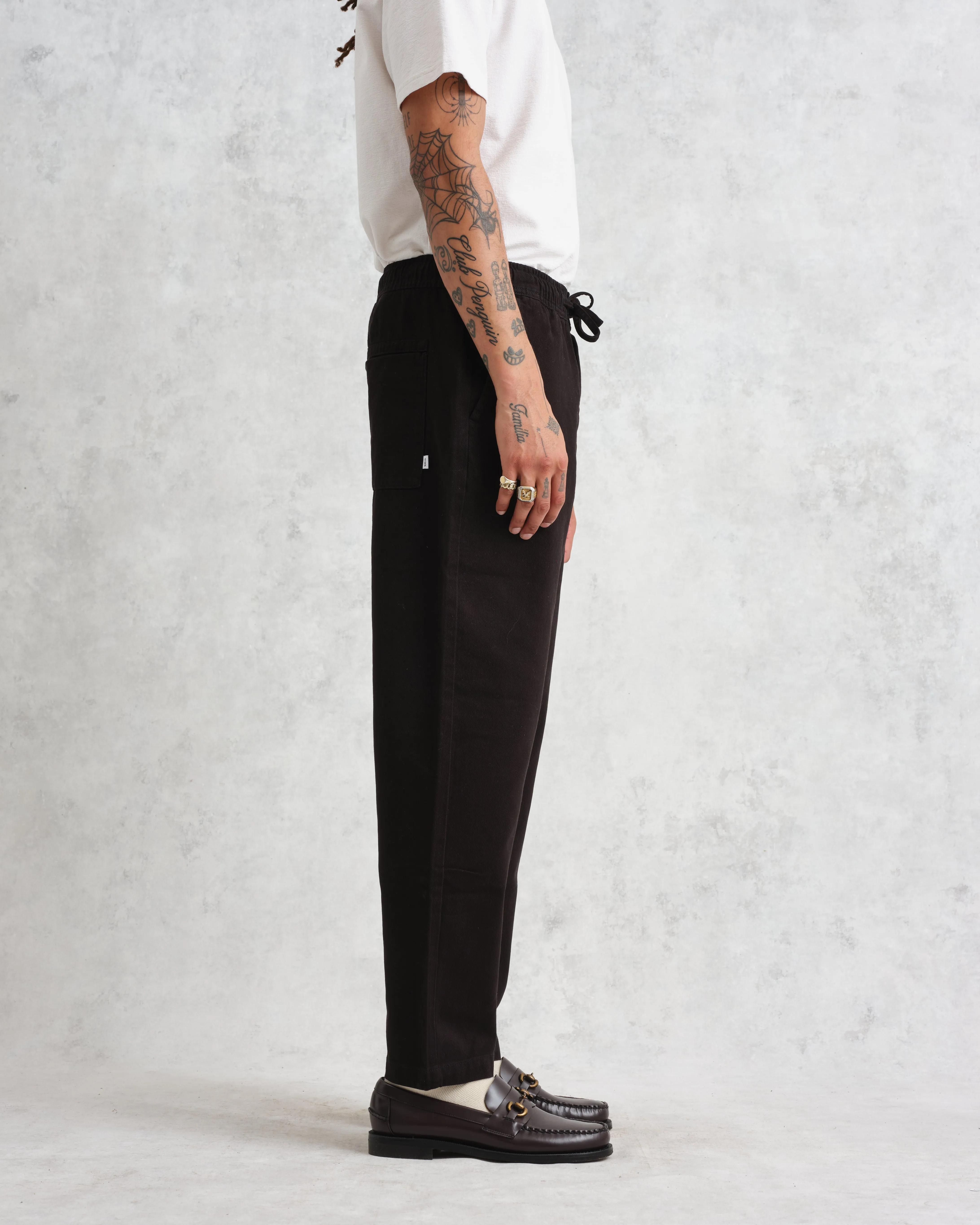 Kurt - Black Longer Leg Organic Cotton Trousers sold by Wax London product image thumbnail 5