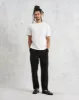 Kurt - Black Longer Leg Organic Cotton Trousers sold by Wax London