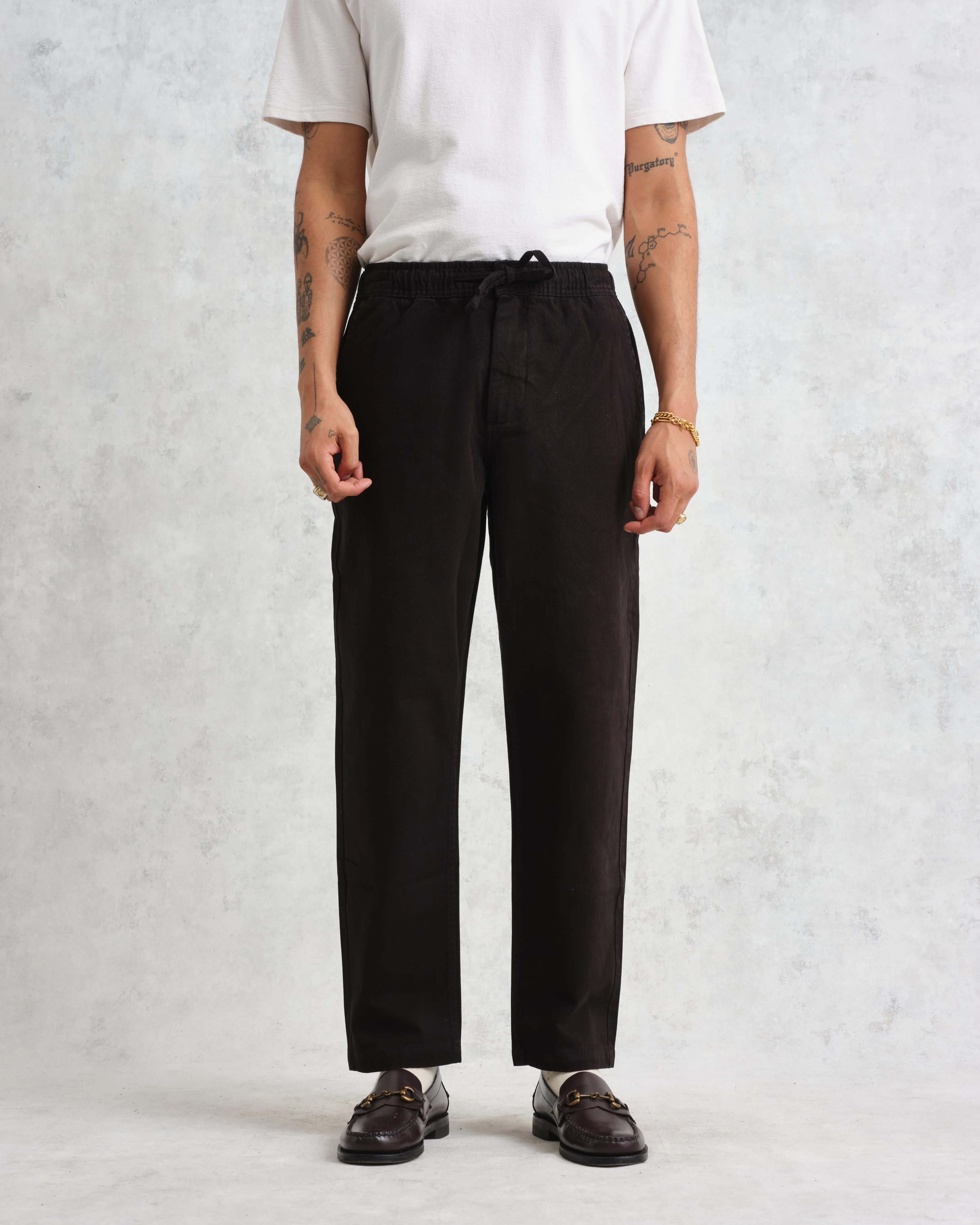 Kurt - Black Longer Leg Organic Cotton Trousers sold by Wax London product image thumbnail 2