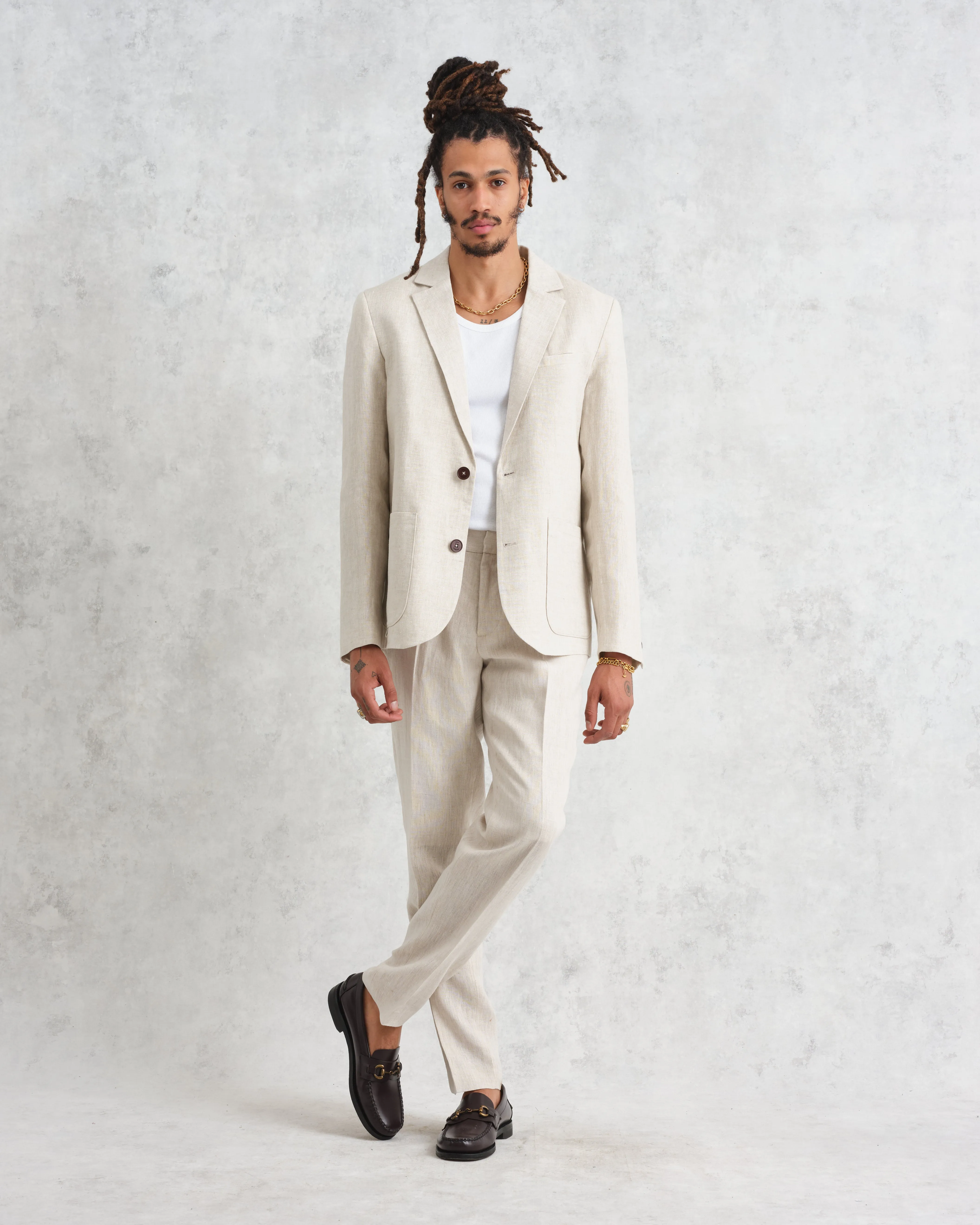 Fintry Blazer Natural Linen sold by Wax London product image thumbnail 4