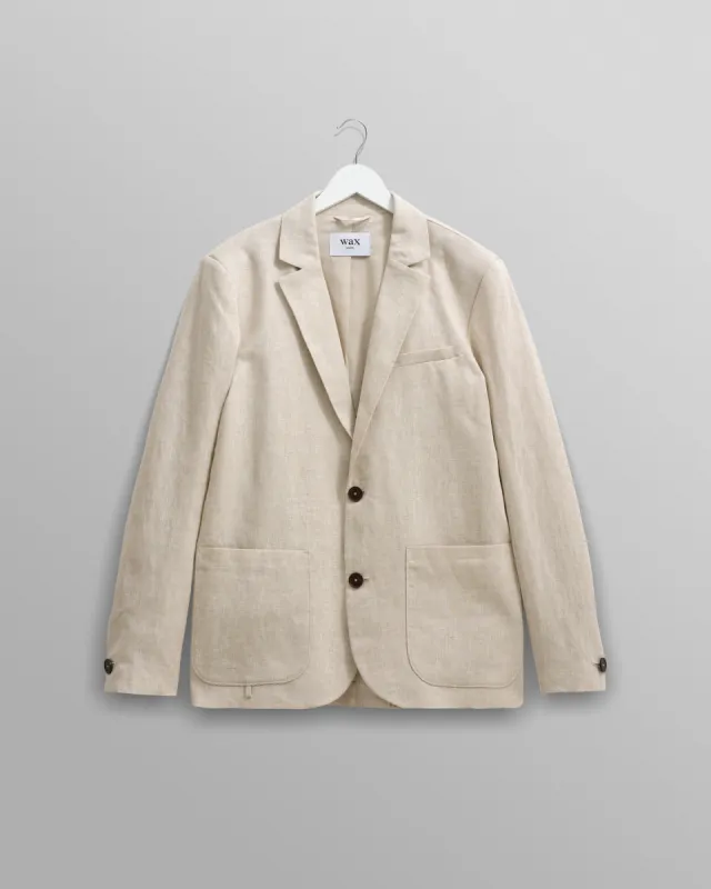 Fintry Blazer Natural Linen sold by Wax London