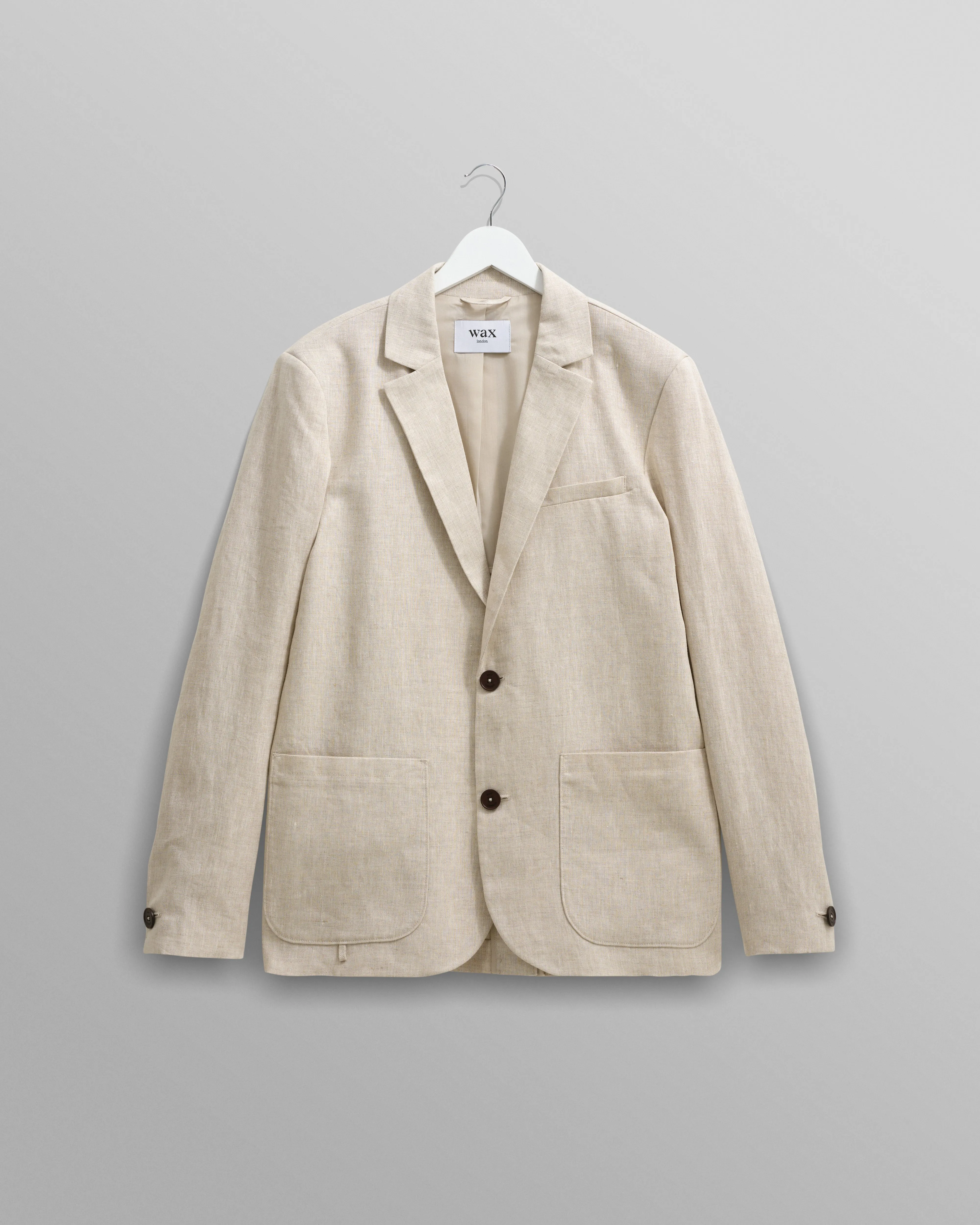 Fintry Blazer Natural Linen sold by Wax London