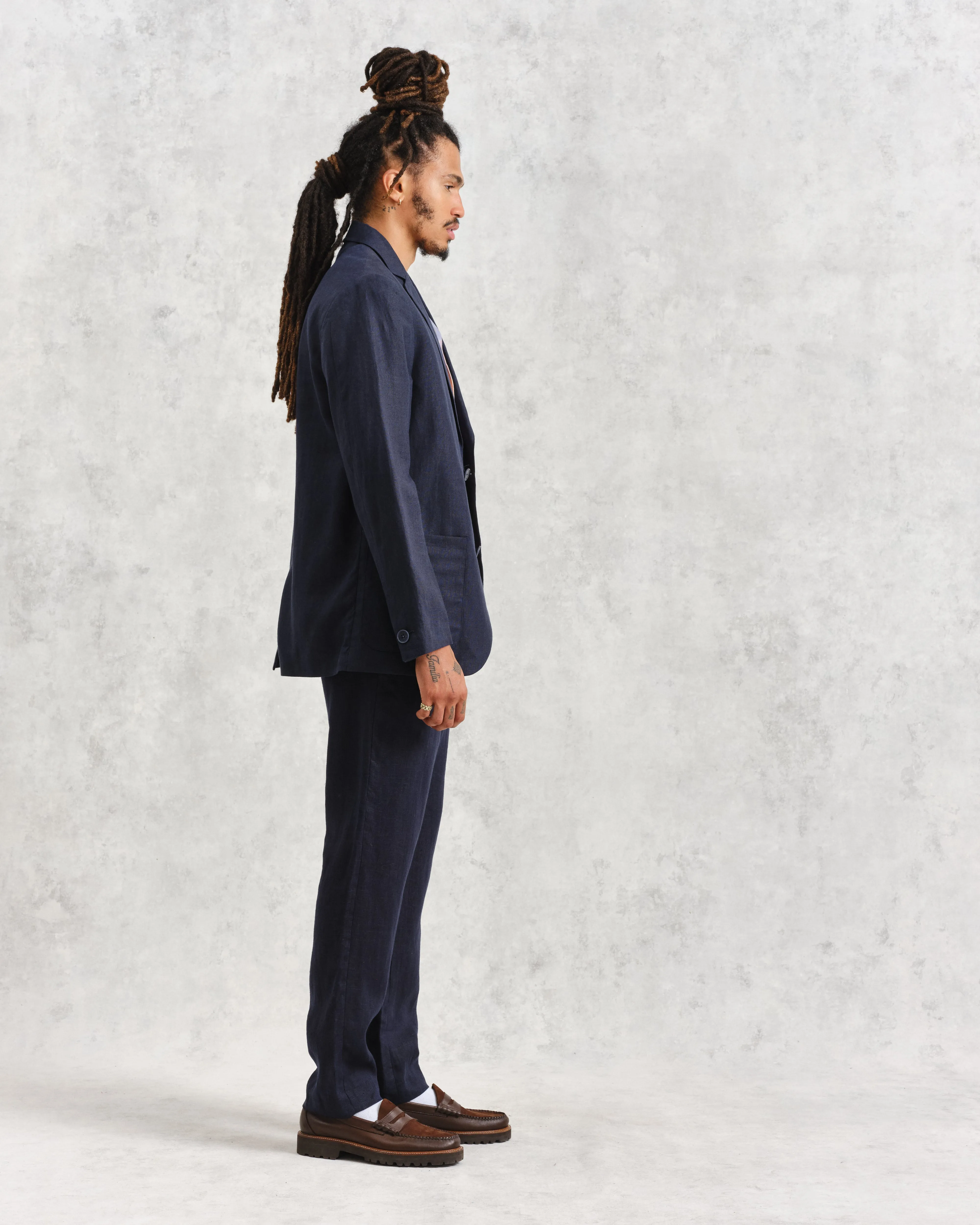 Fintry Blazer Midnight Linen sold by Wax London product image thumbnail 5