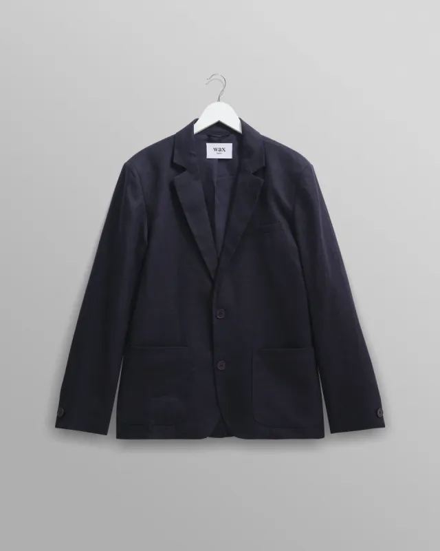 Fintry Blazer Midnight Linen sold by Wax London