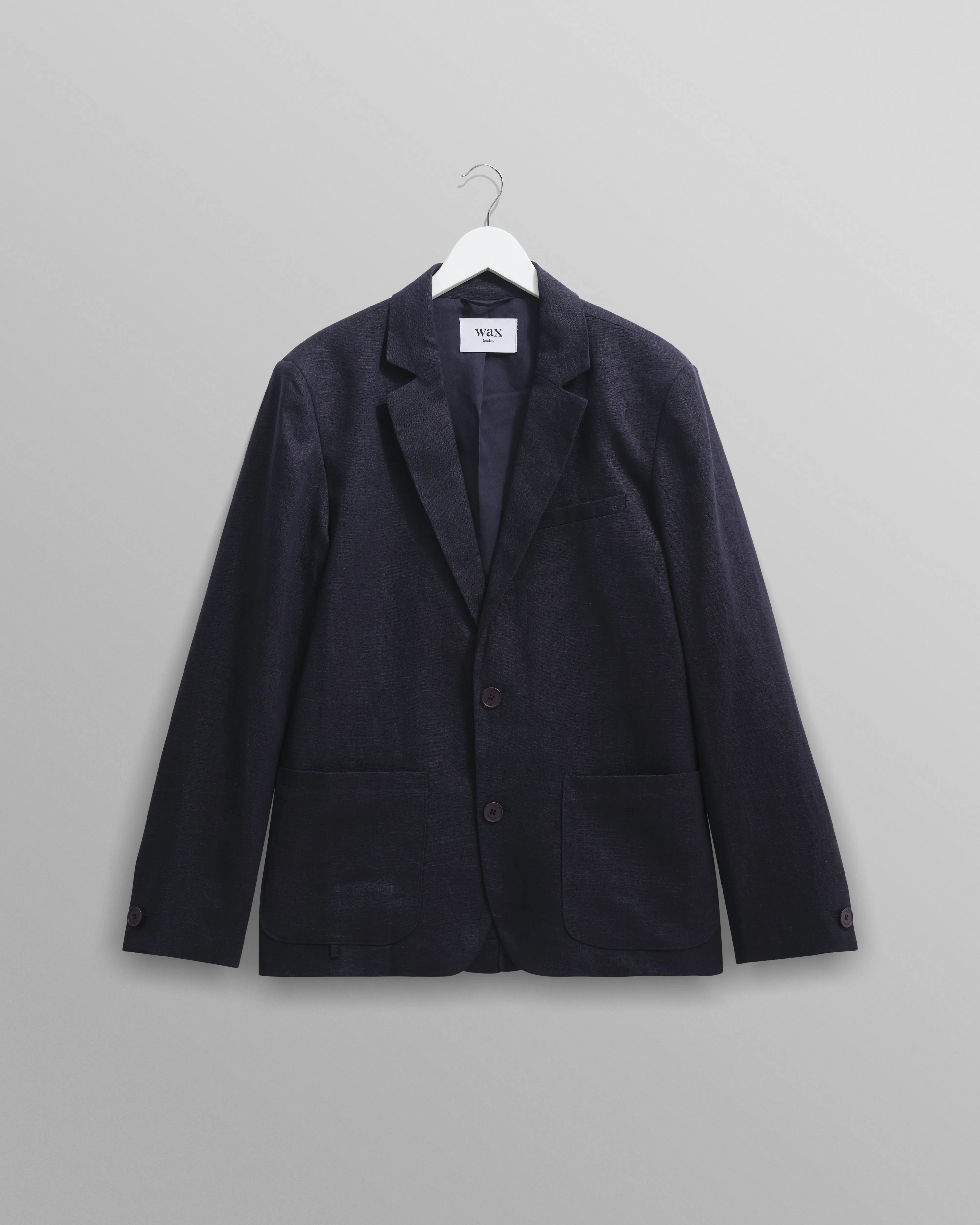 Fintry Blazer Midnight Linen sold by Wax London