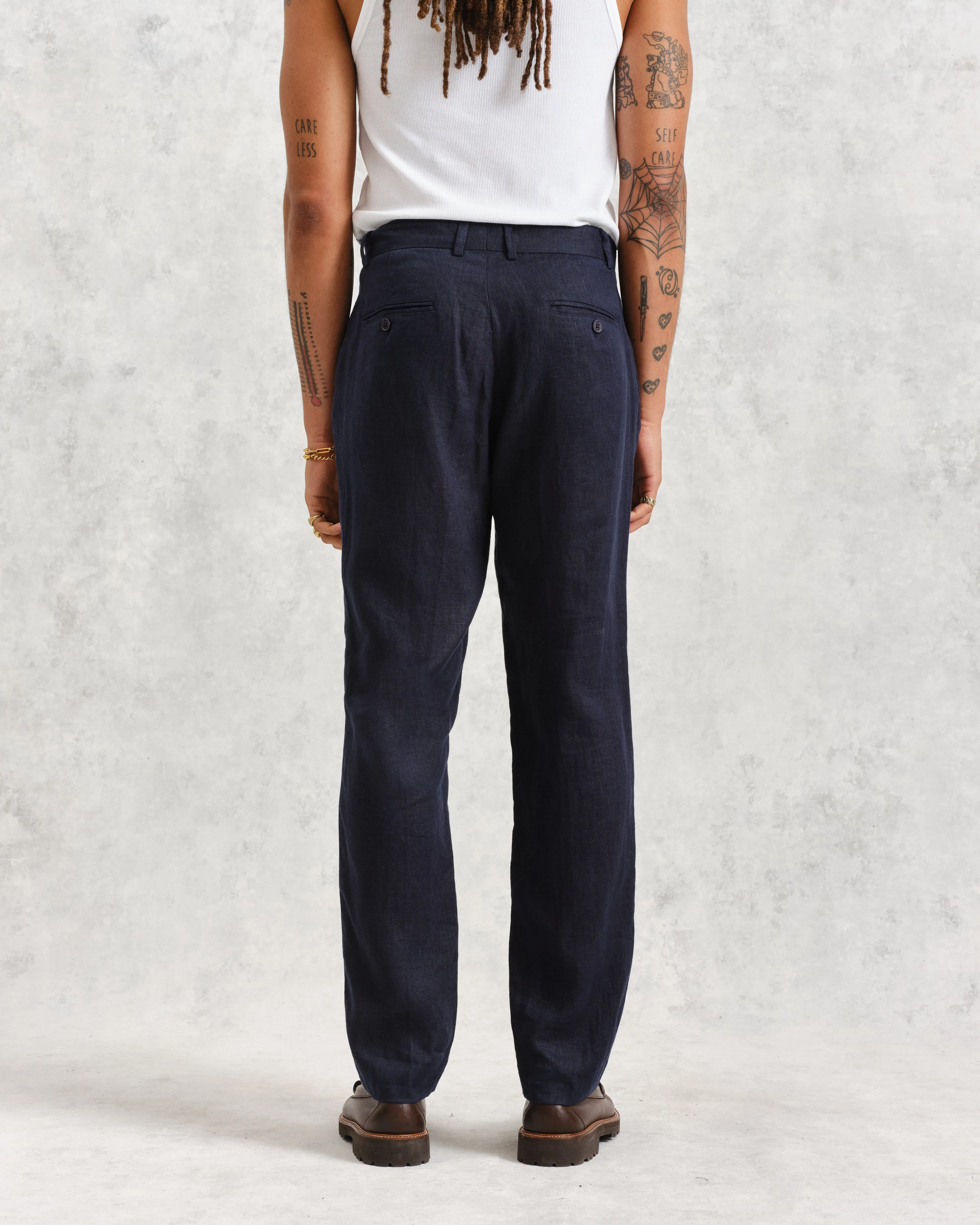 Alp Trousers Midnight Linen sold by Wax London product image thumbnail 5